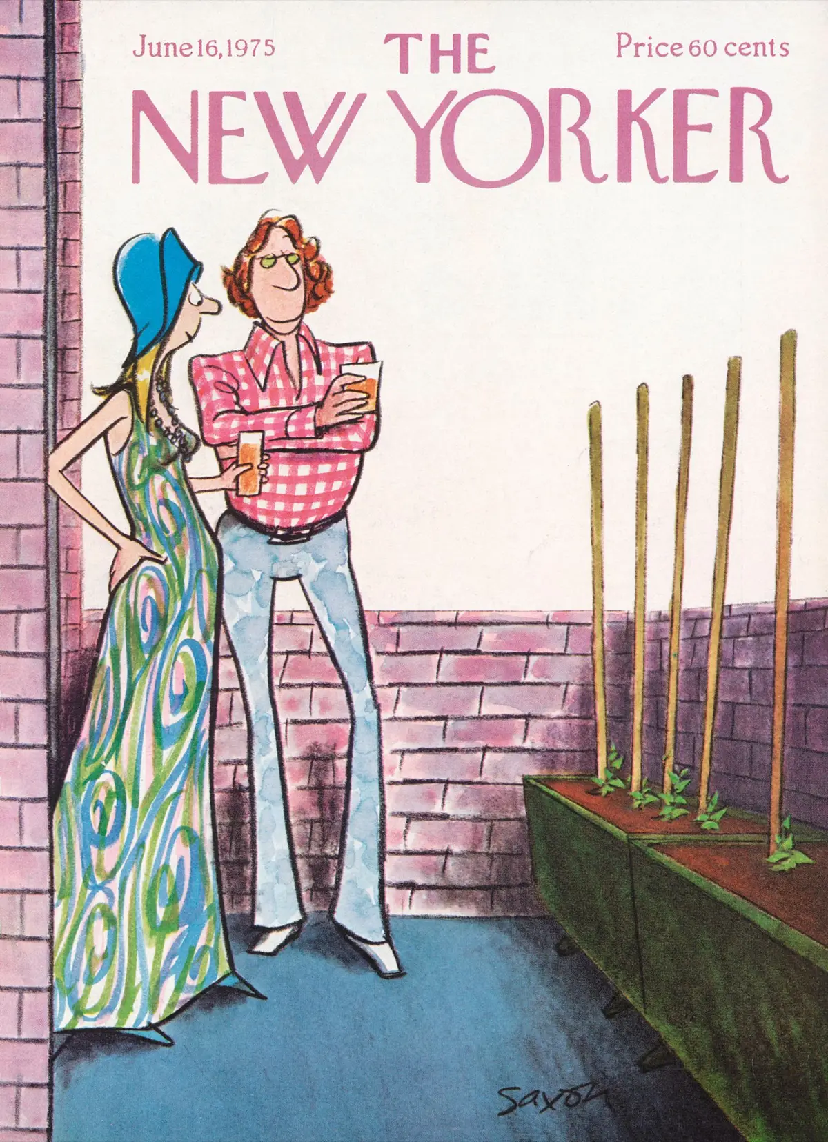 Обложка The New Yorker, 16 июня 1975, художник Чарльз Саксон