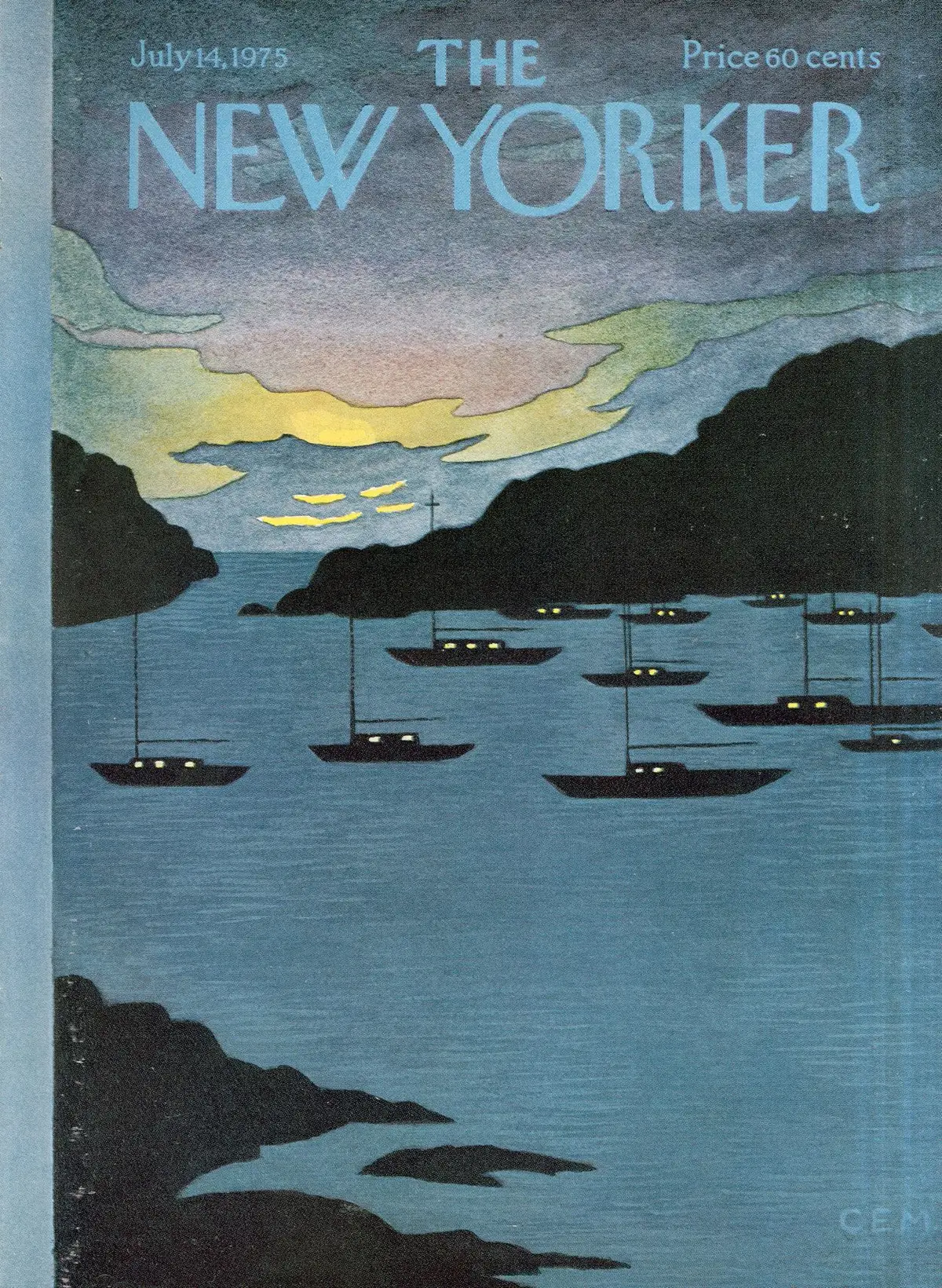 Обложка The New Yorker, 14 июля 1975, художник Чарльз Э. Мартин