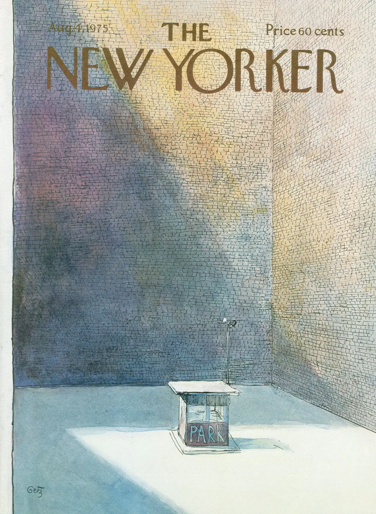Обложка The New Yorker, 4 августа 1975, художник Артур Гетц