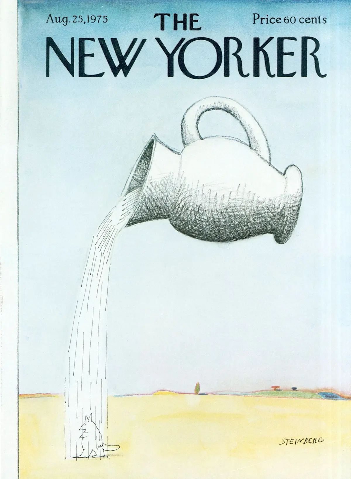 Обложка The New Yorker, 25 августа 1975, художник Сол Стейнберг