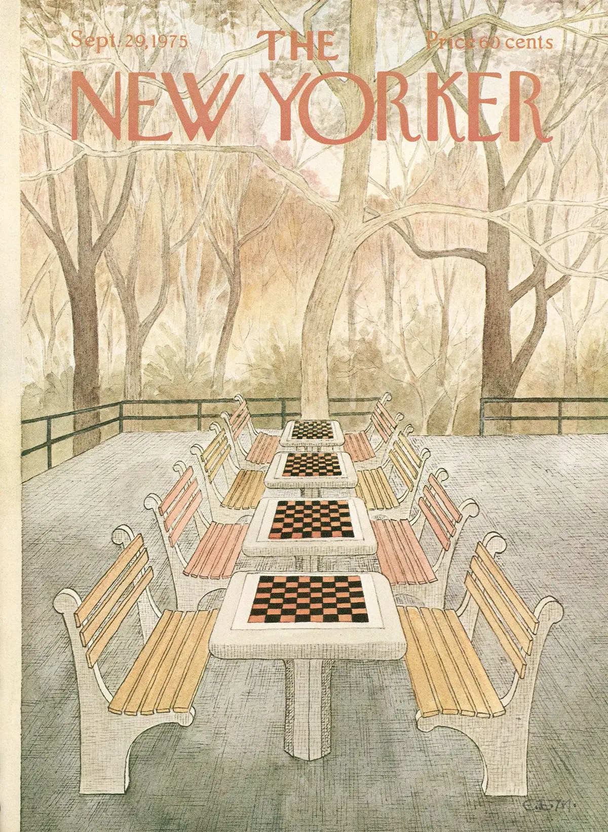 Обложка The New Yorker, 29 сентября 1975, художник Чарльз Э. Мартин