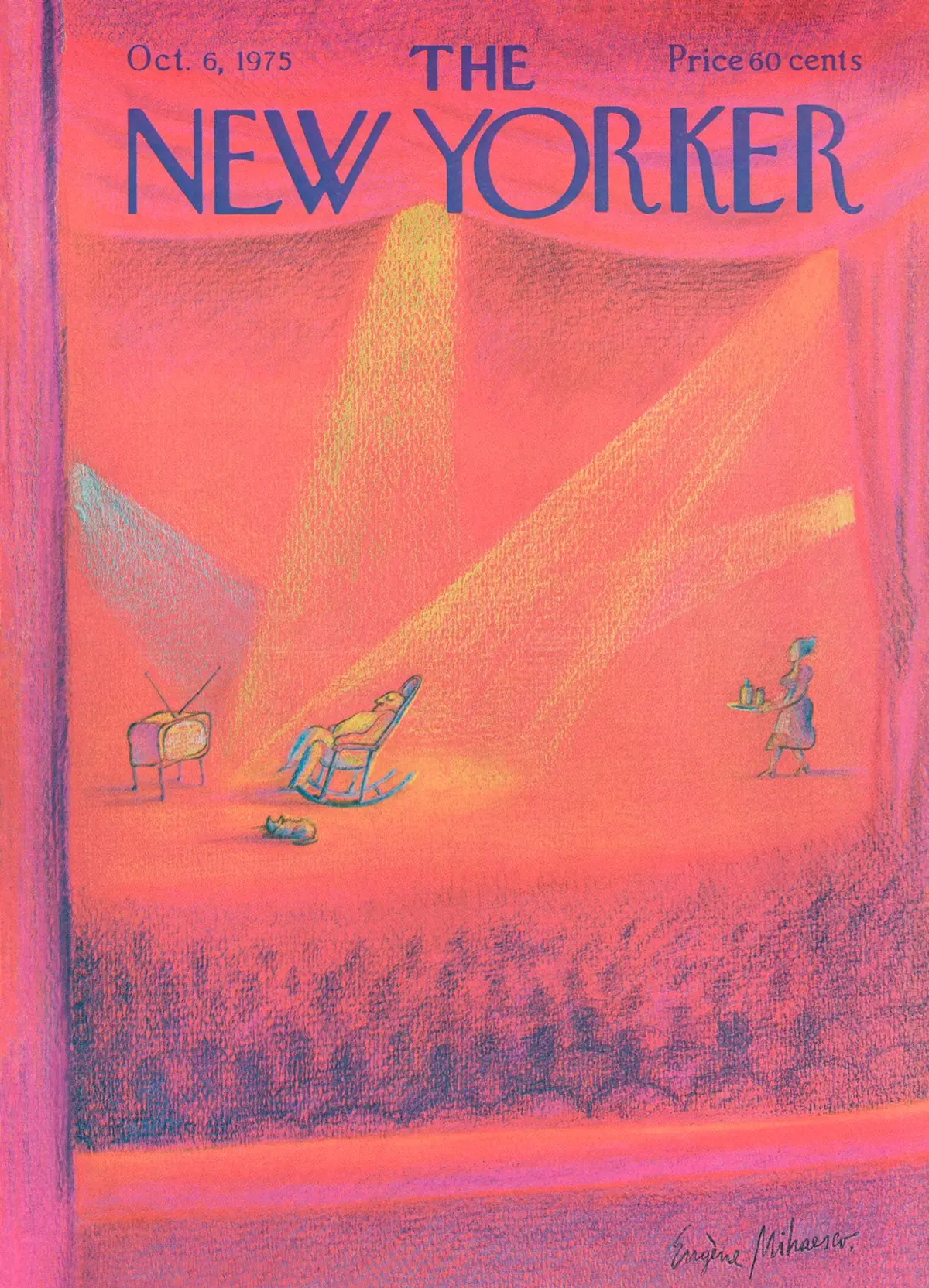 Обложка The New Yorker, 6 октября 1975, художник Эжен Михаеско