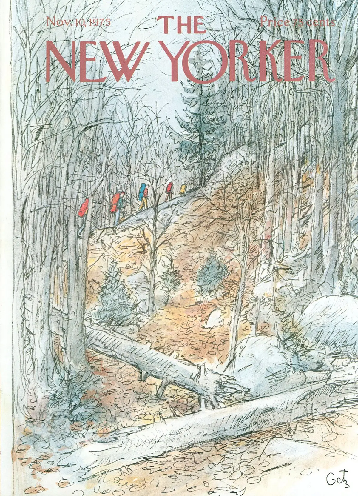 Обложка The New Yorker, 10 ноября 1975, художник Артур Гетц