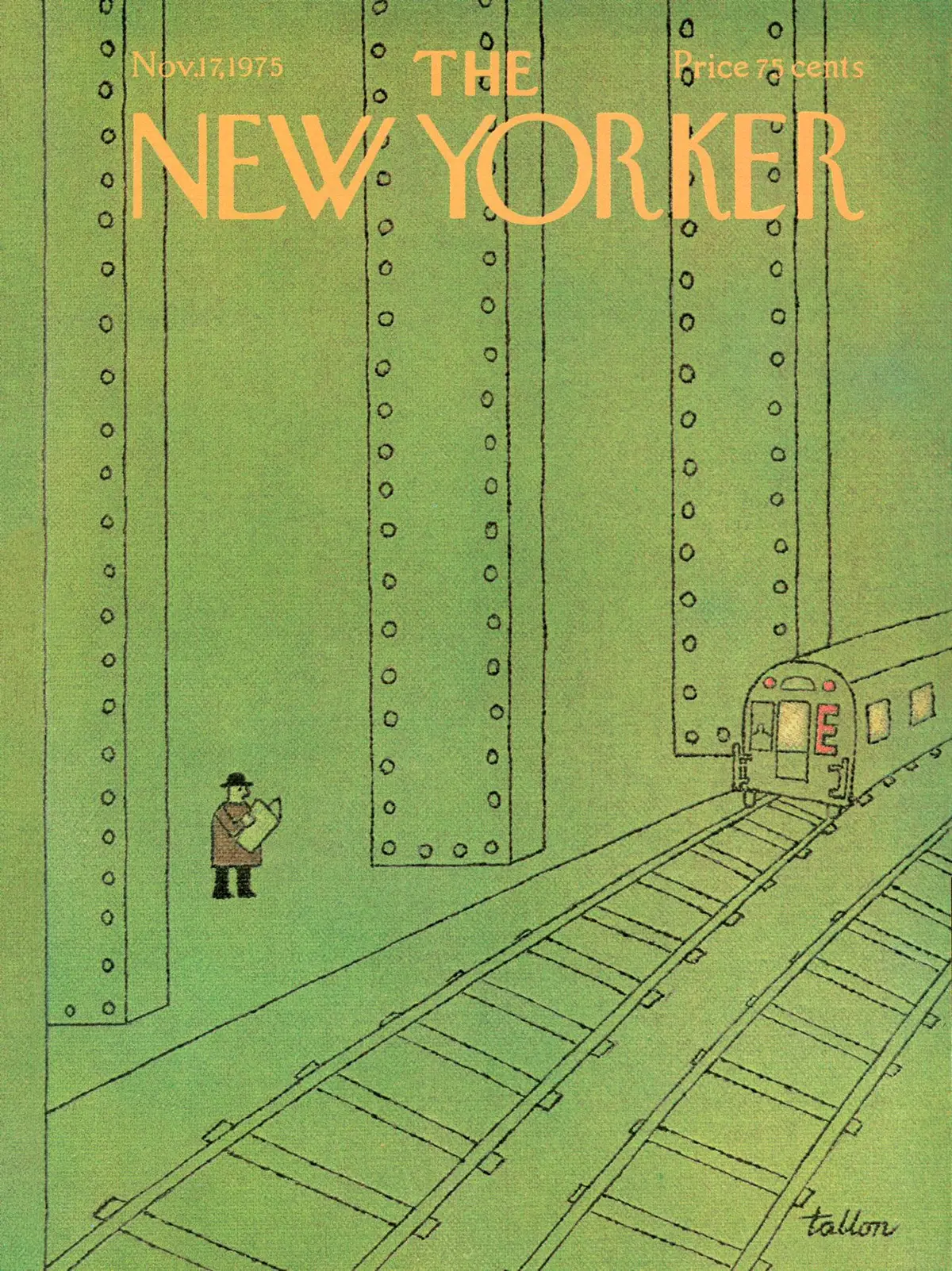 Обложка The New Yorker, 17 ноября 1975, художник Роберт Таллон