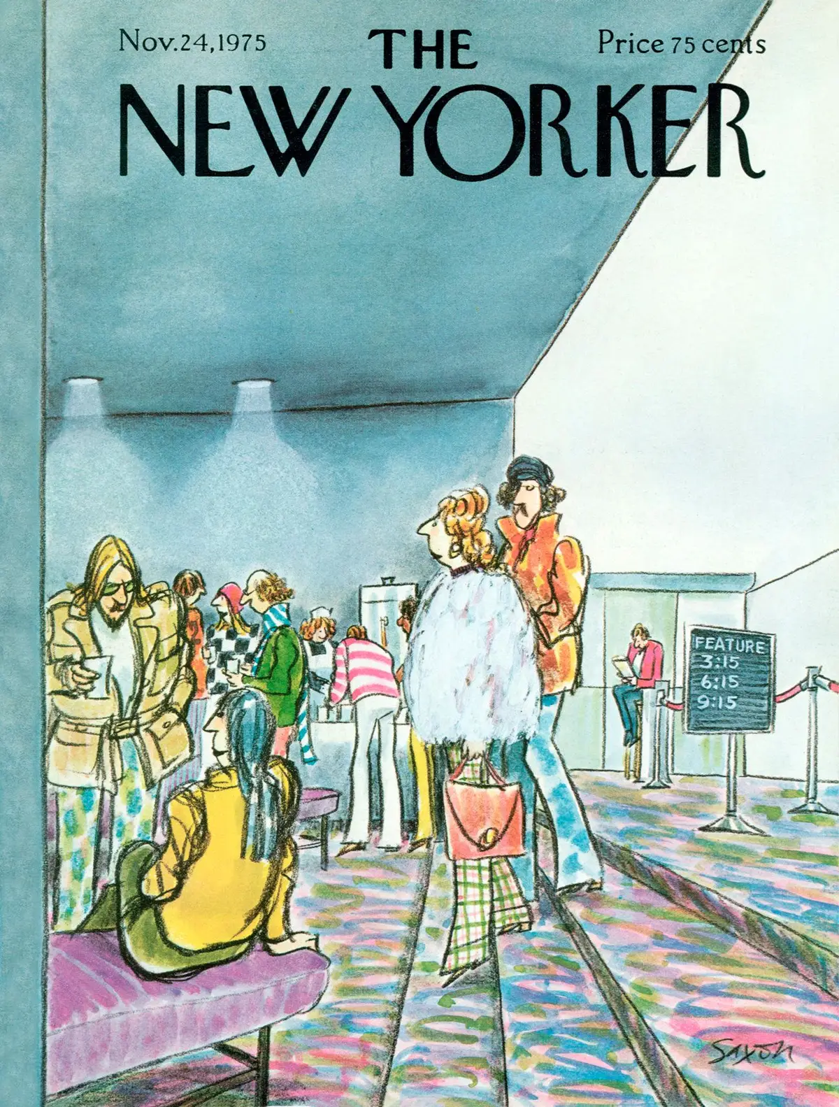 Обложка The New Yorker, 24 ноября 1975, художник Чарльз Саксон