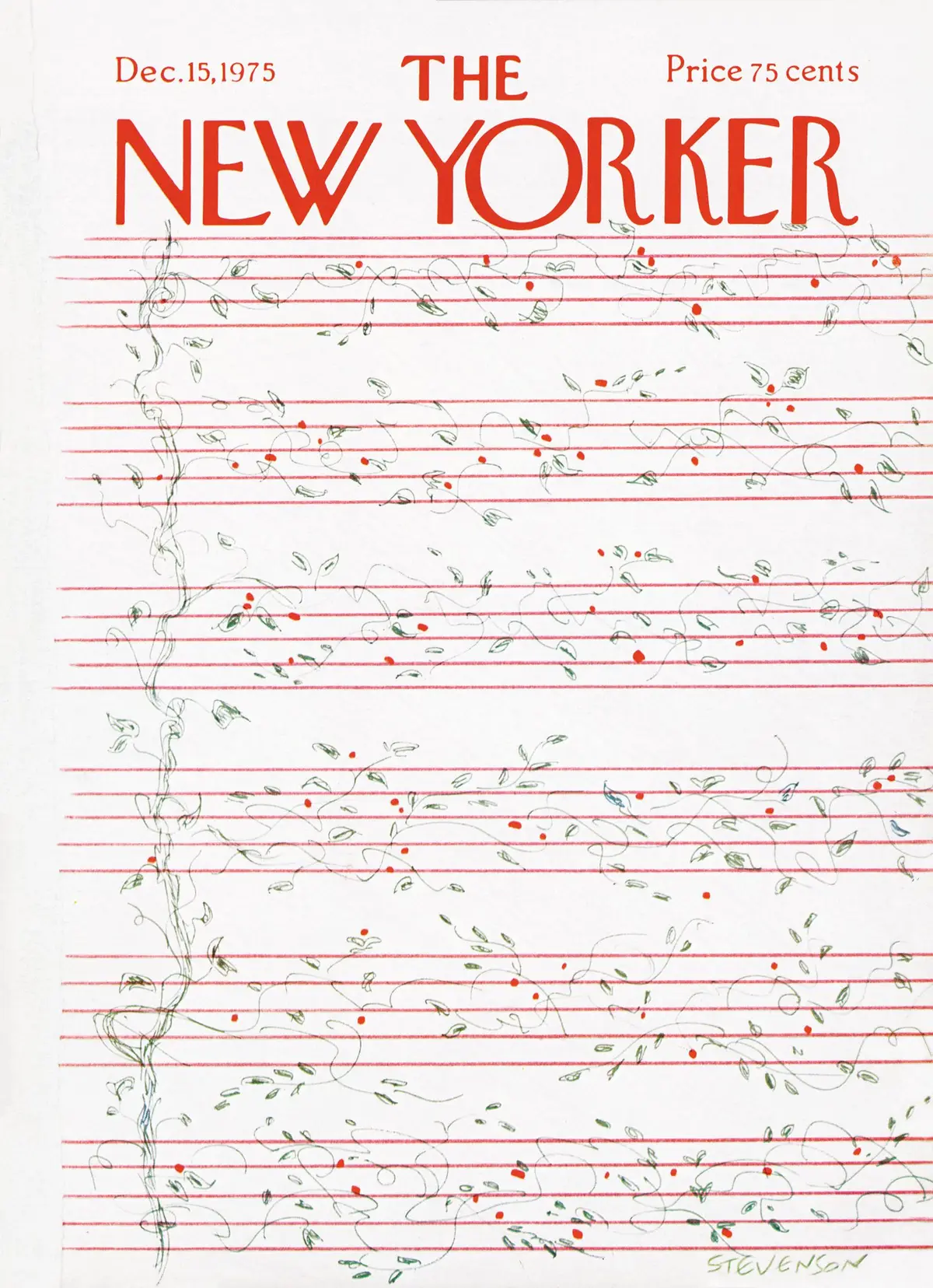 Обложка The New Yorker, 15 декабря 1975, художник Джеймс Стивенсон