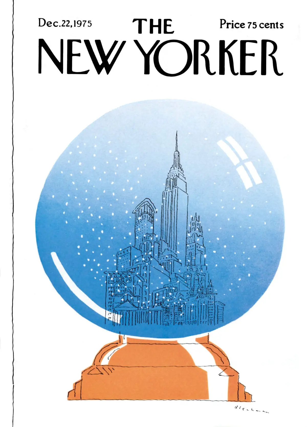 Обложка The New Yorker, 22 декабря 1975, художник Р. О. Блекман