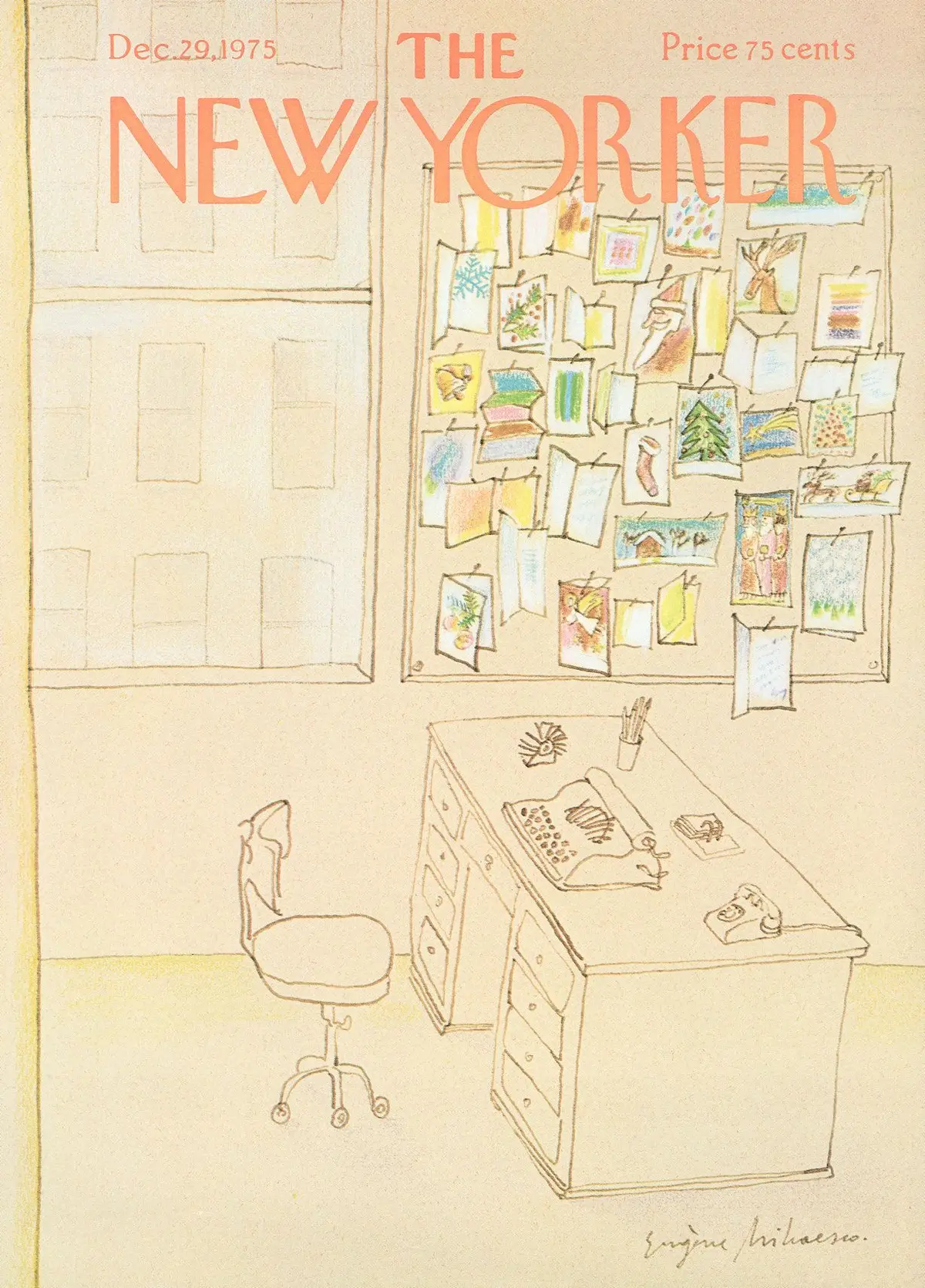 Обложка The New Yorker, 29 декабря 1975, художник Эжен Михаеско