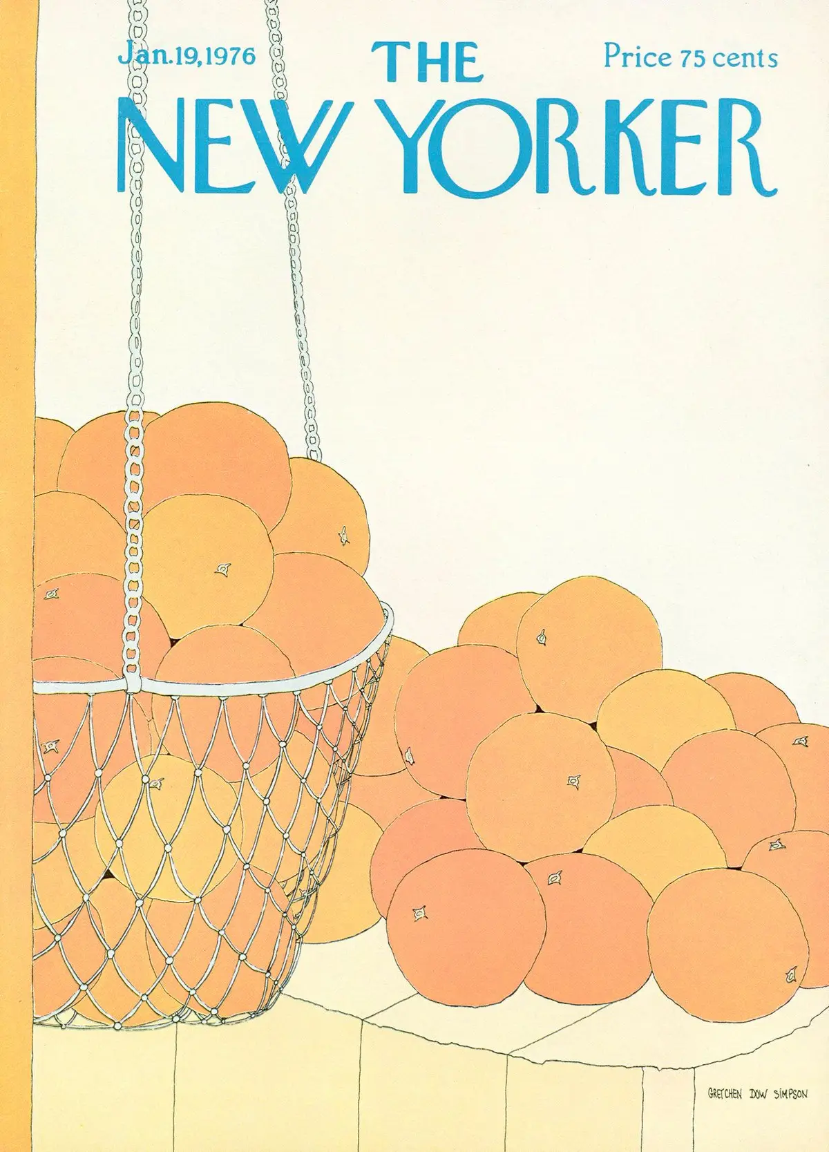 Обложка The New Yorker, 19 января 1976, художник Гретхен Доу Симпсон