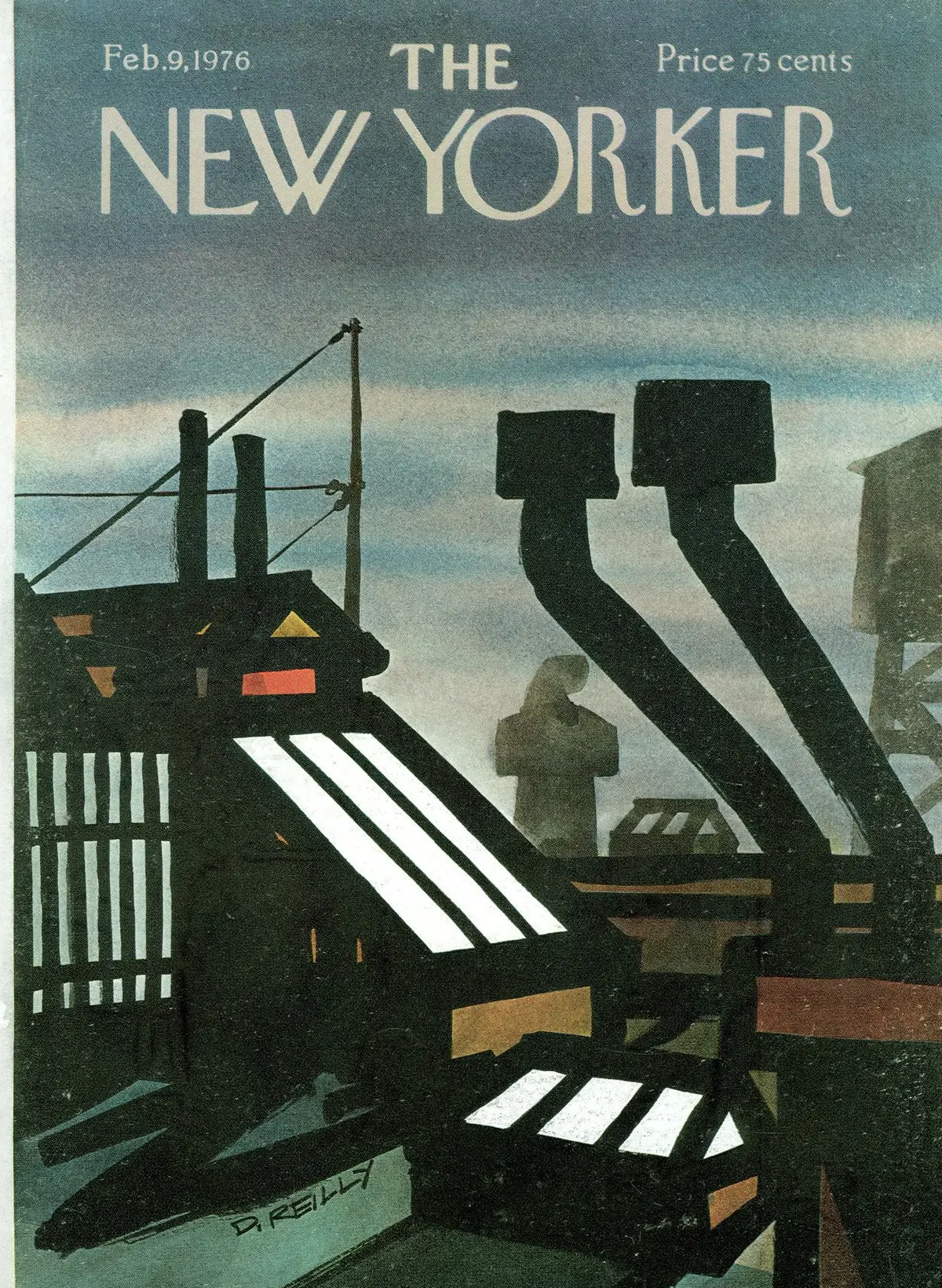 Обложка The New Yorker, 9 февраля 1976, художник Дональд Райли