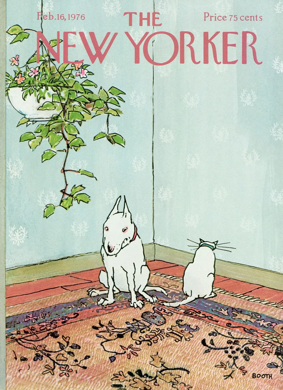 Обложка The New Yorker, 16 февраля 1976, художник Джордж Бут