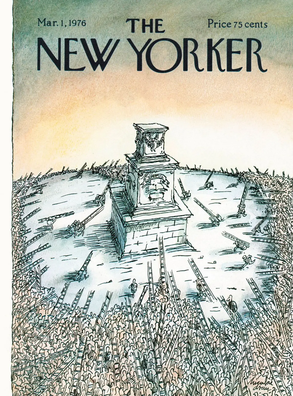 Обложка The New Yorker, 1 марта 1976, художник Никулае Асчиу