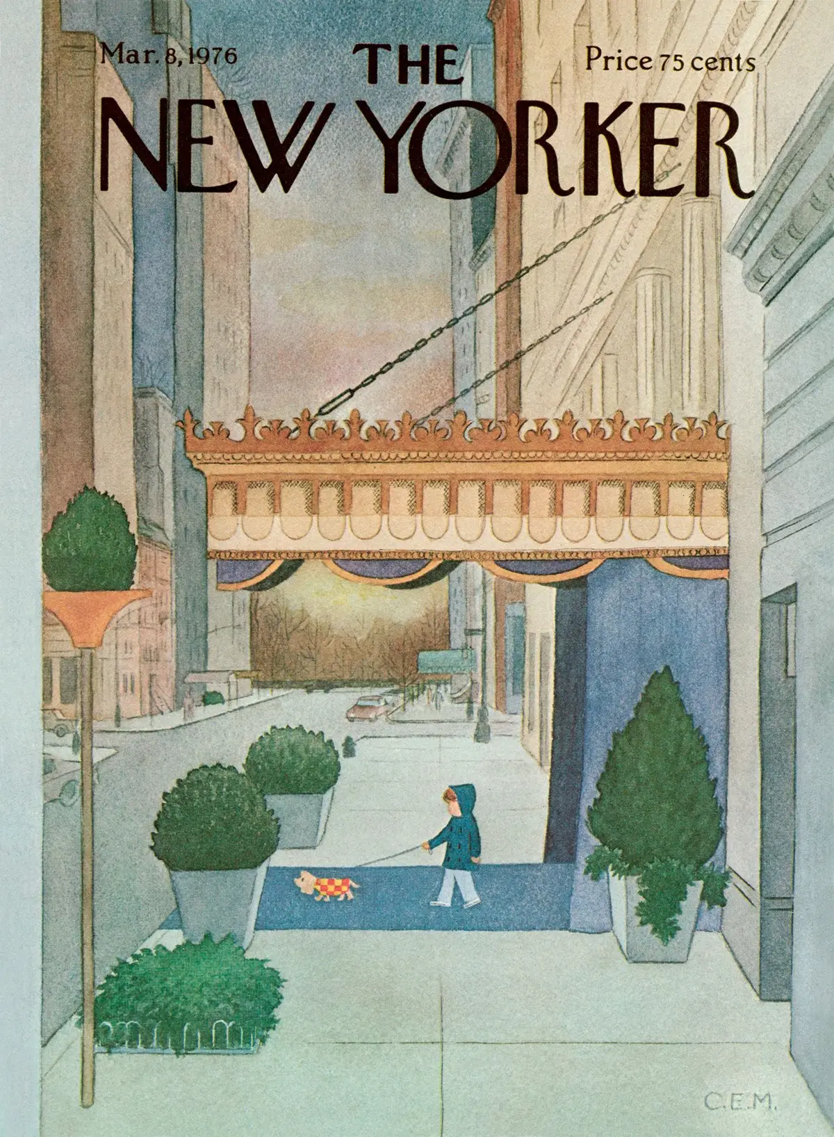 Обложка The New Yorker, 8 марта 1976, художник Чарльз Э. Мартин