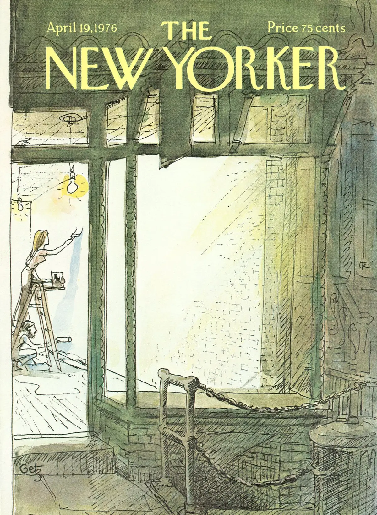 Обложка The New Yorker, 19 апреля 1976, художник Артур Гетц