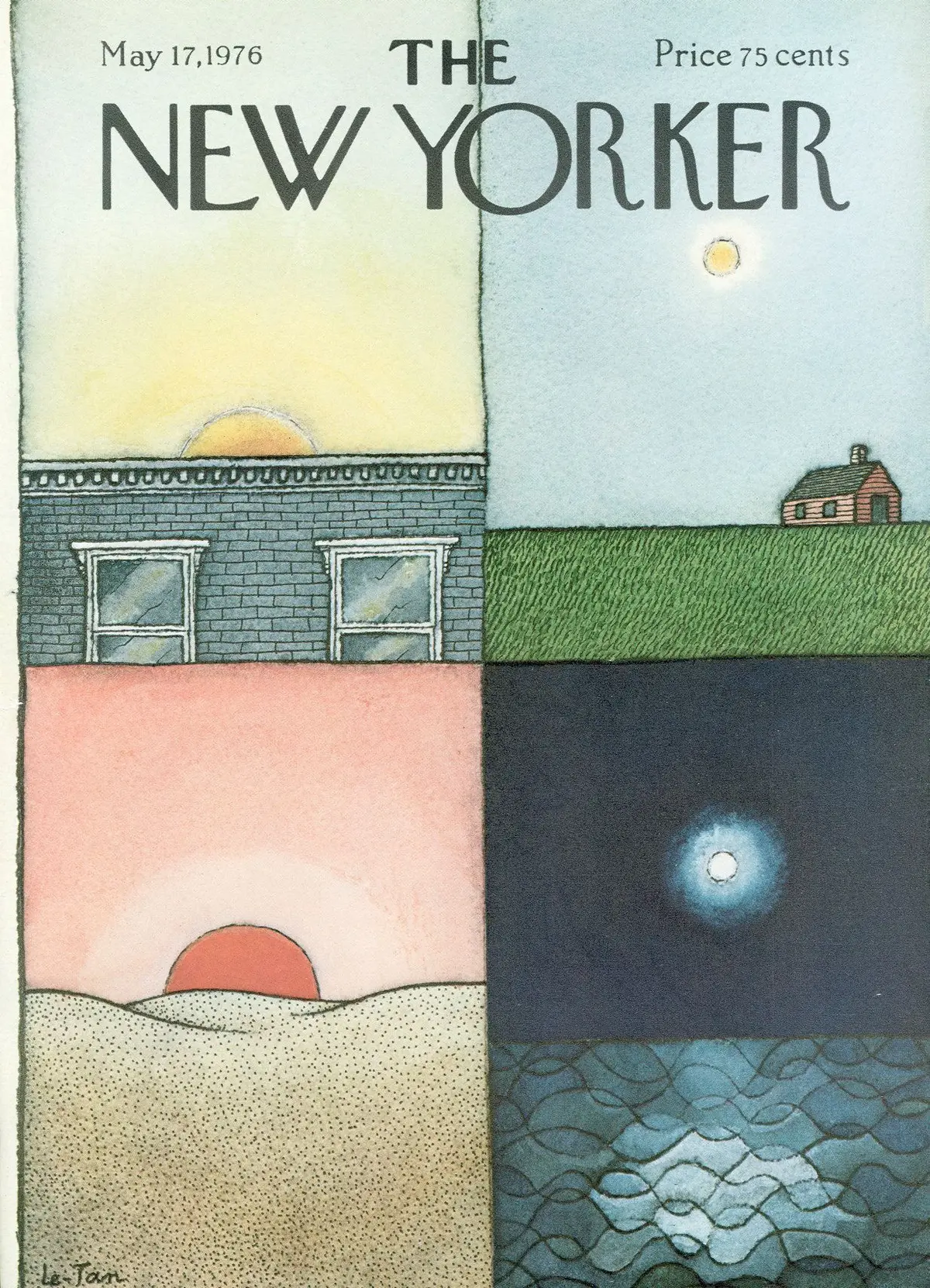 Обложка The New Yorker, 17 мая 1976, художник Пьер Ле-Тан
