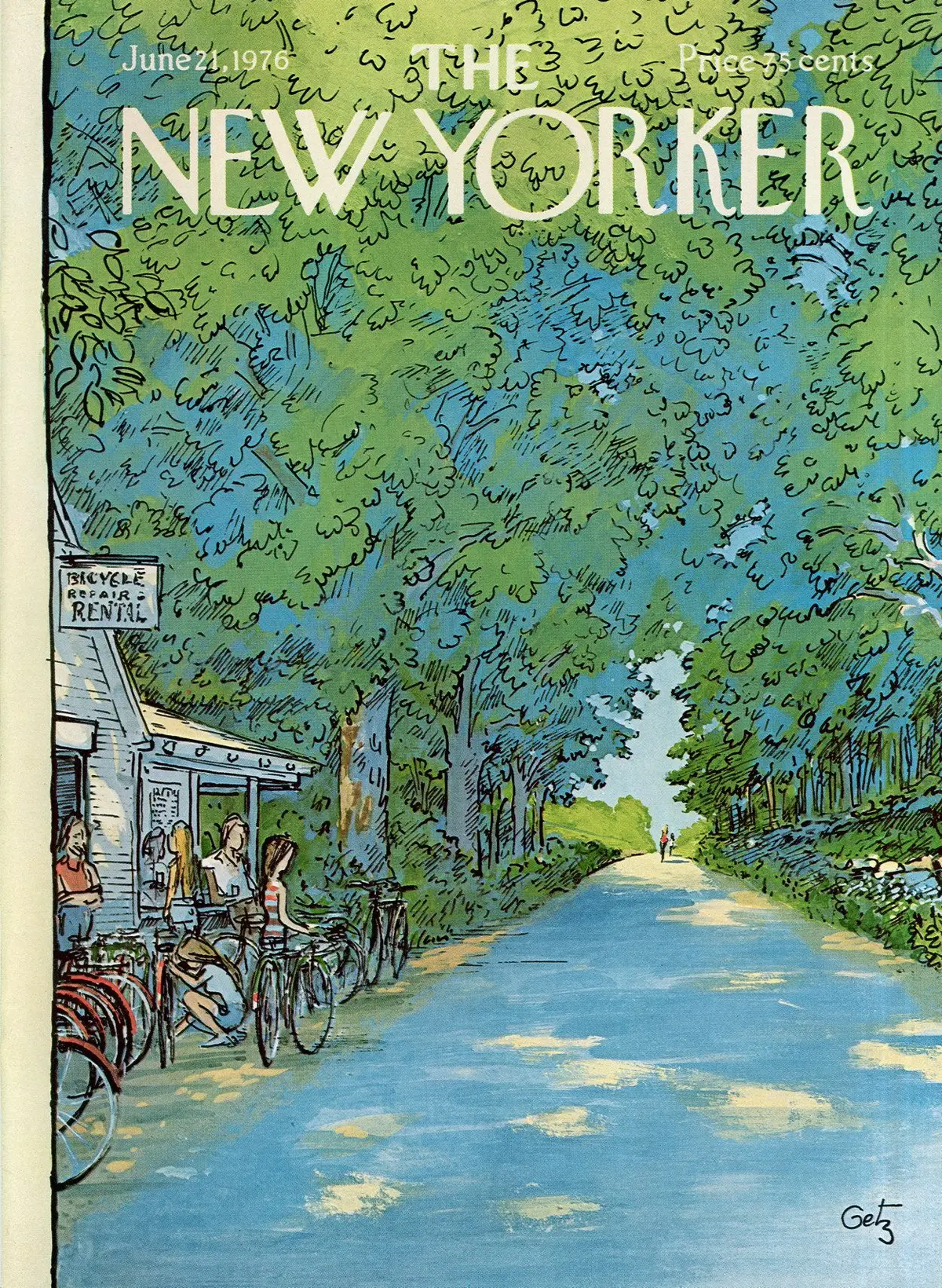 Обложка The New Yorker, 21 июня 1976, художник Артур Гетц