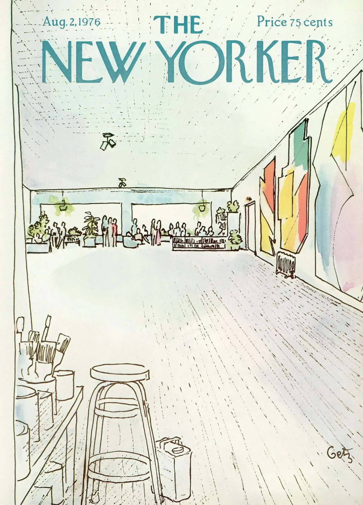 Обложка The New Yorker, 2 августа 1976, художник Артур Гетц