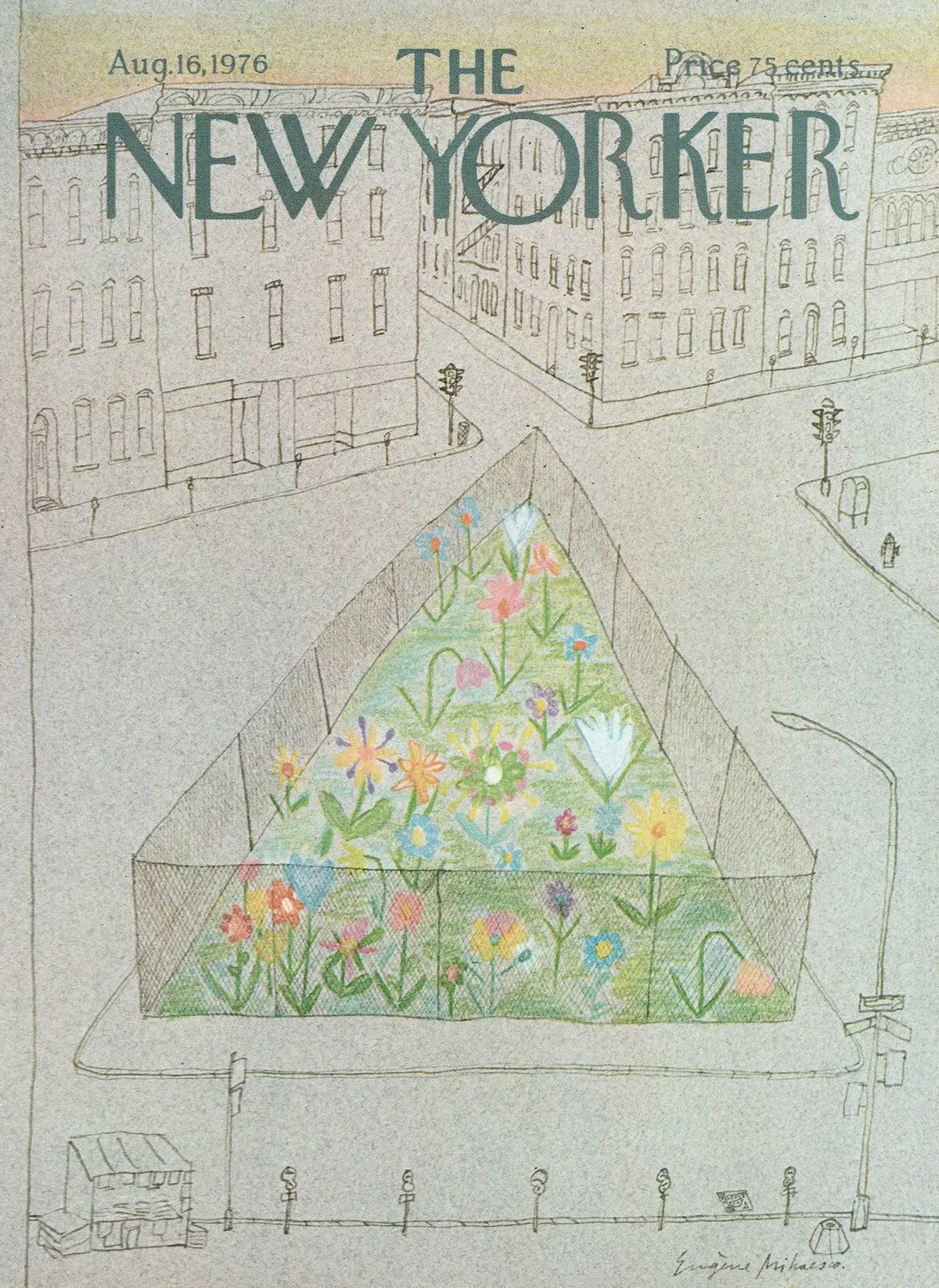 Обложка The New Yorker, 16 августа 1976, художник Эжен Михаеско
