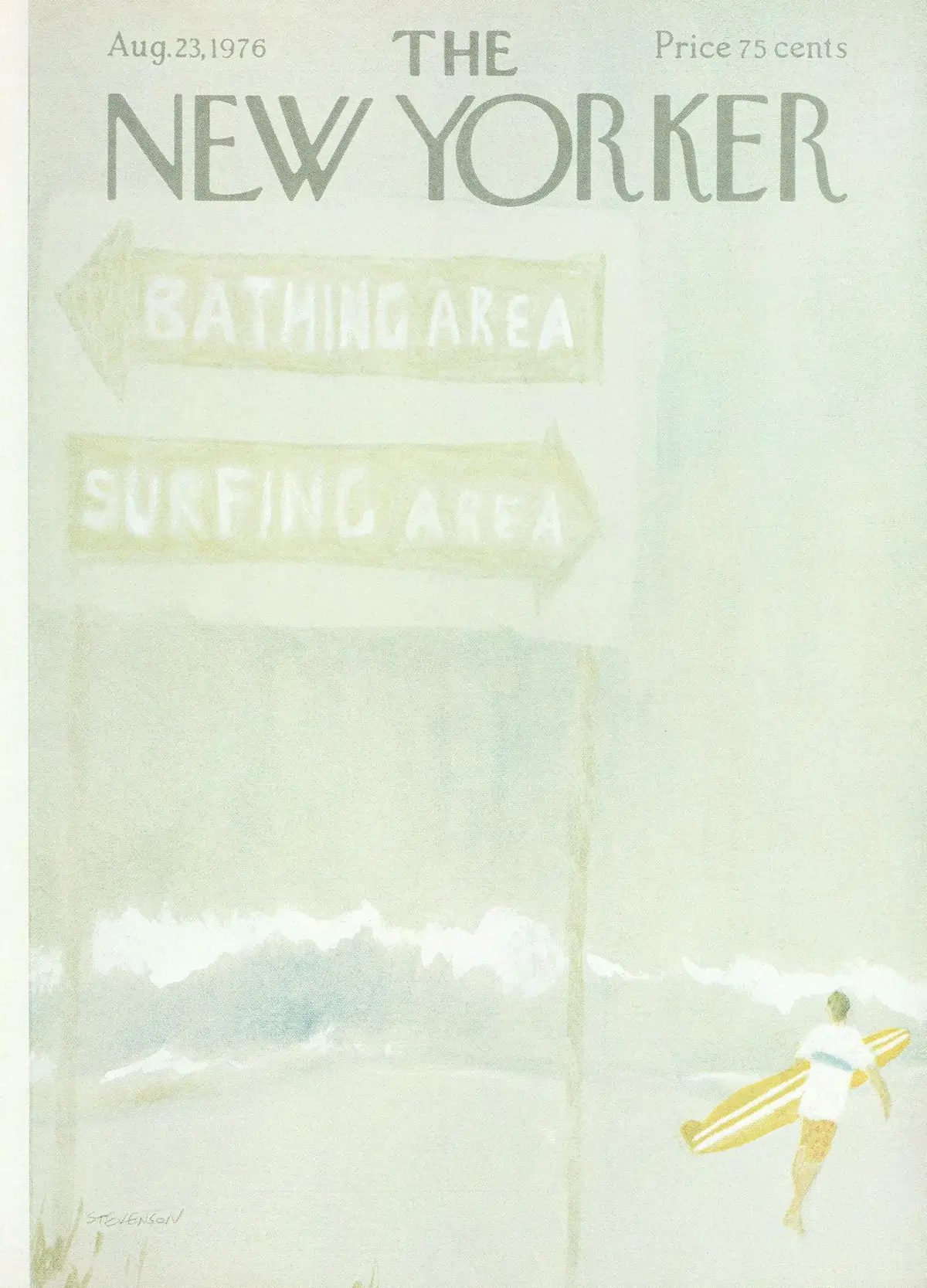 Обложка The New Yorker, 23 августа 1976, художник Джеймс Стивенсон