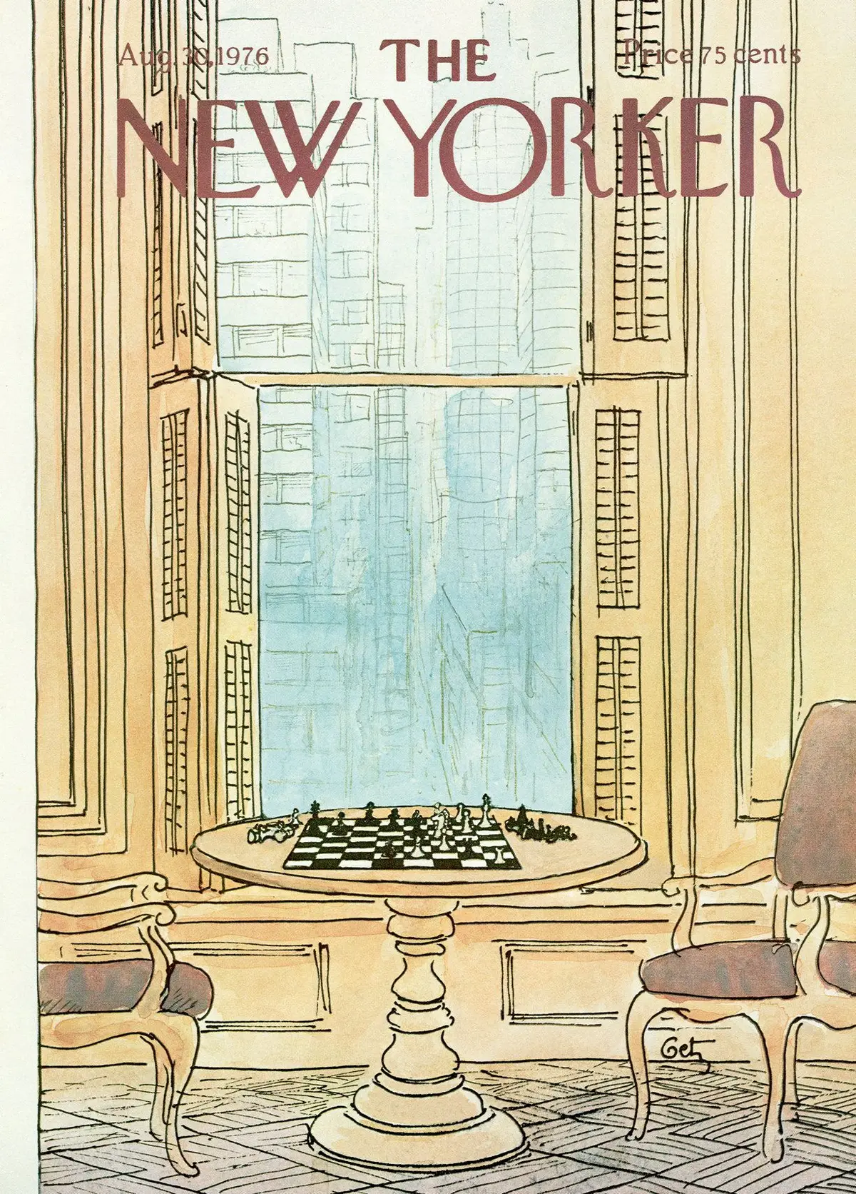 Обложка The New Yorker, 30 августа 1976, художник Артур Гетц