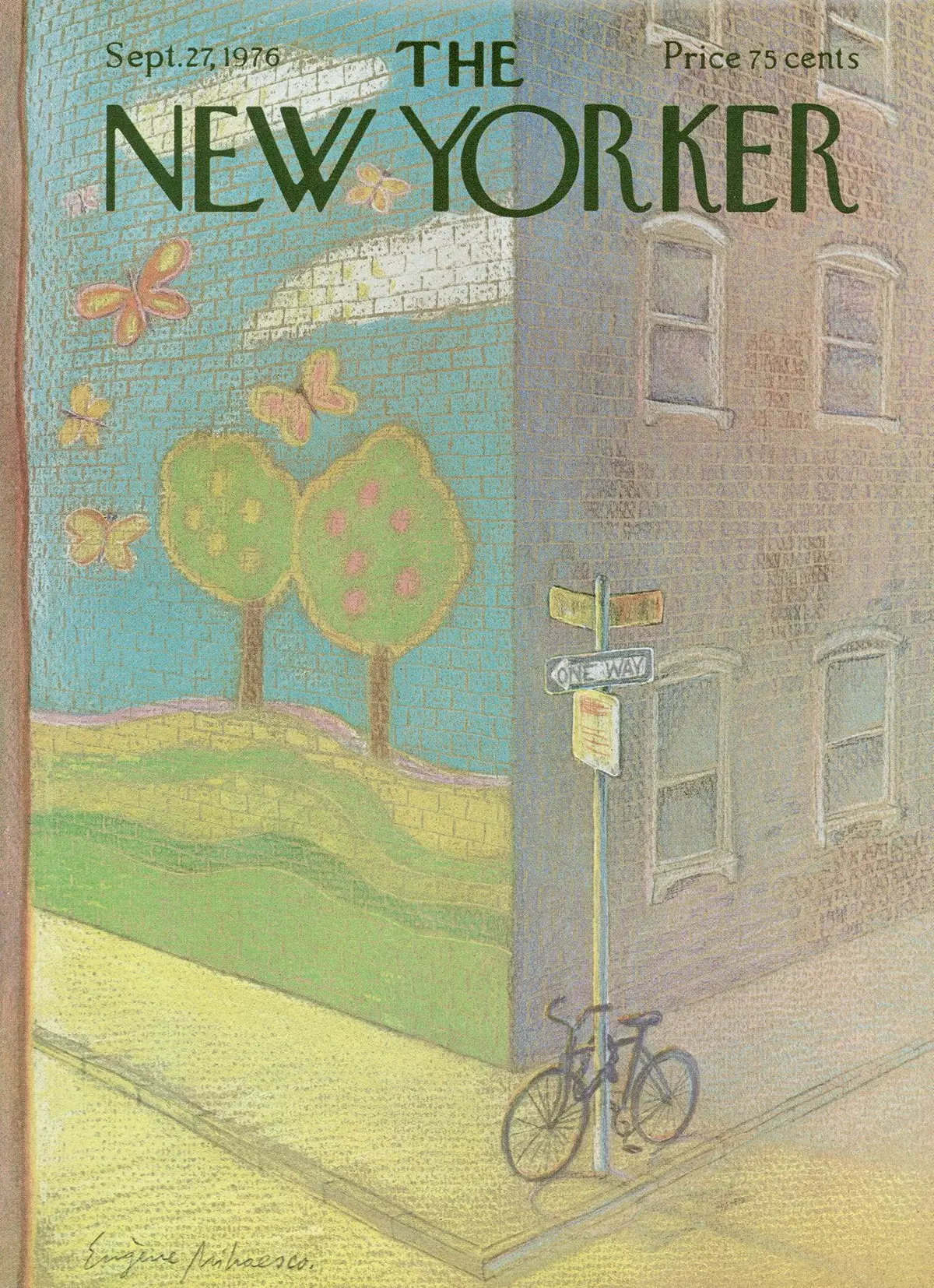 Обложка The New Yorker, 27 сентября 1976, художник Эжен Михаеско