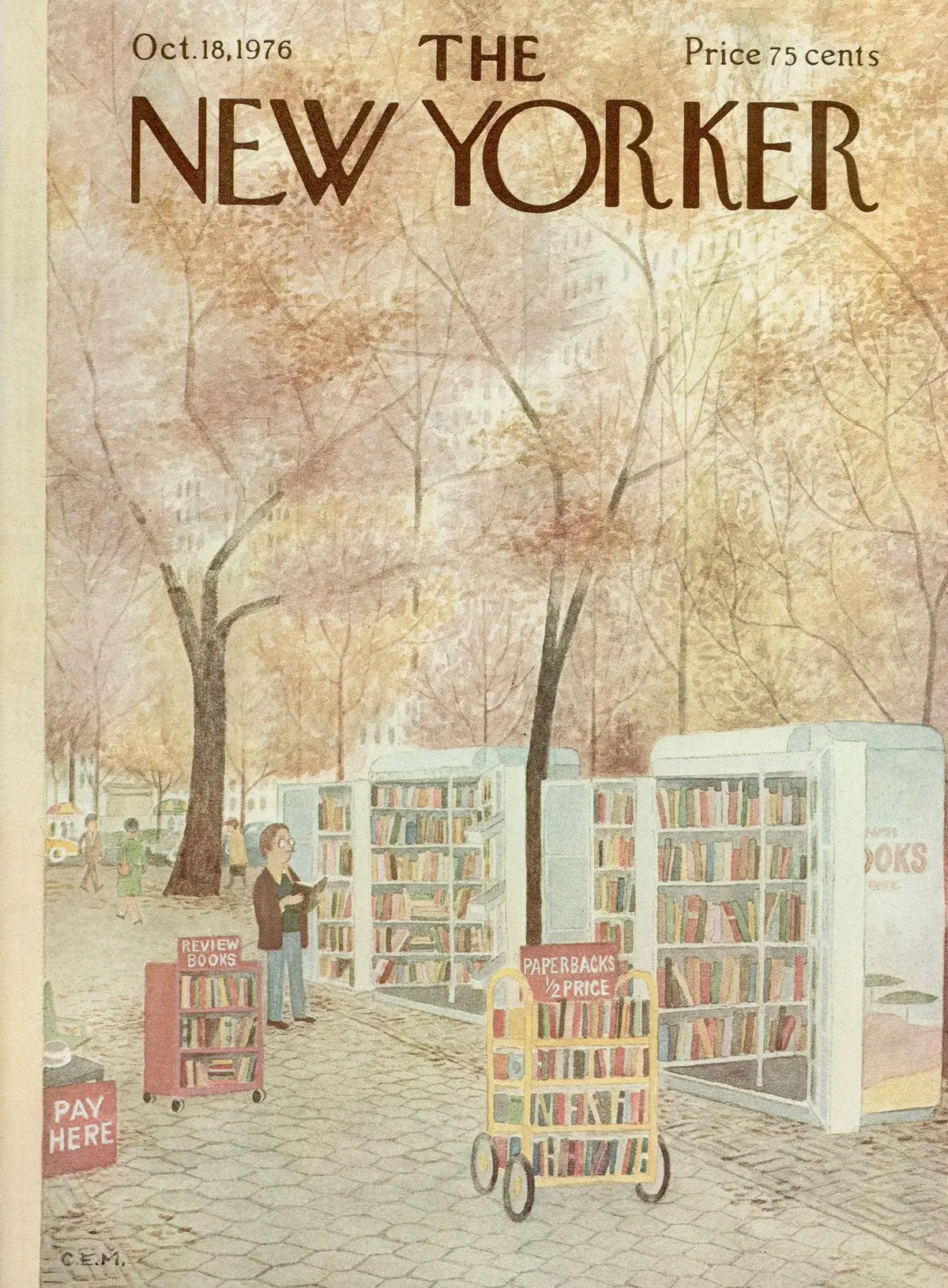 Обложка The New Yorker, 18 октября 1976, художник Чарльз Э. Мартин