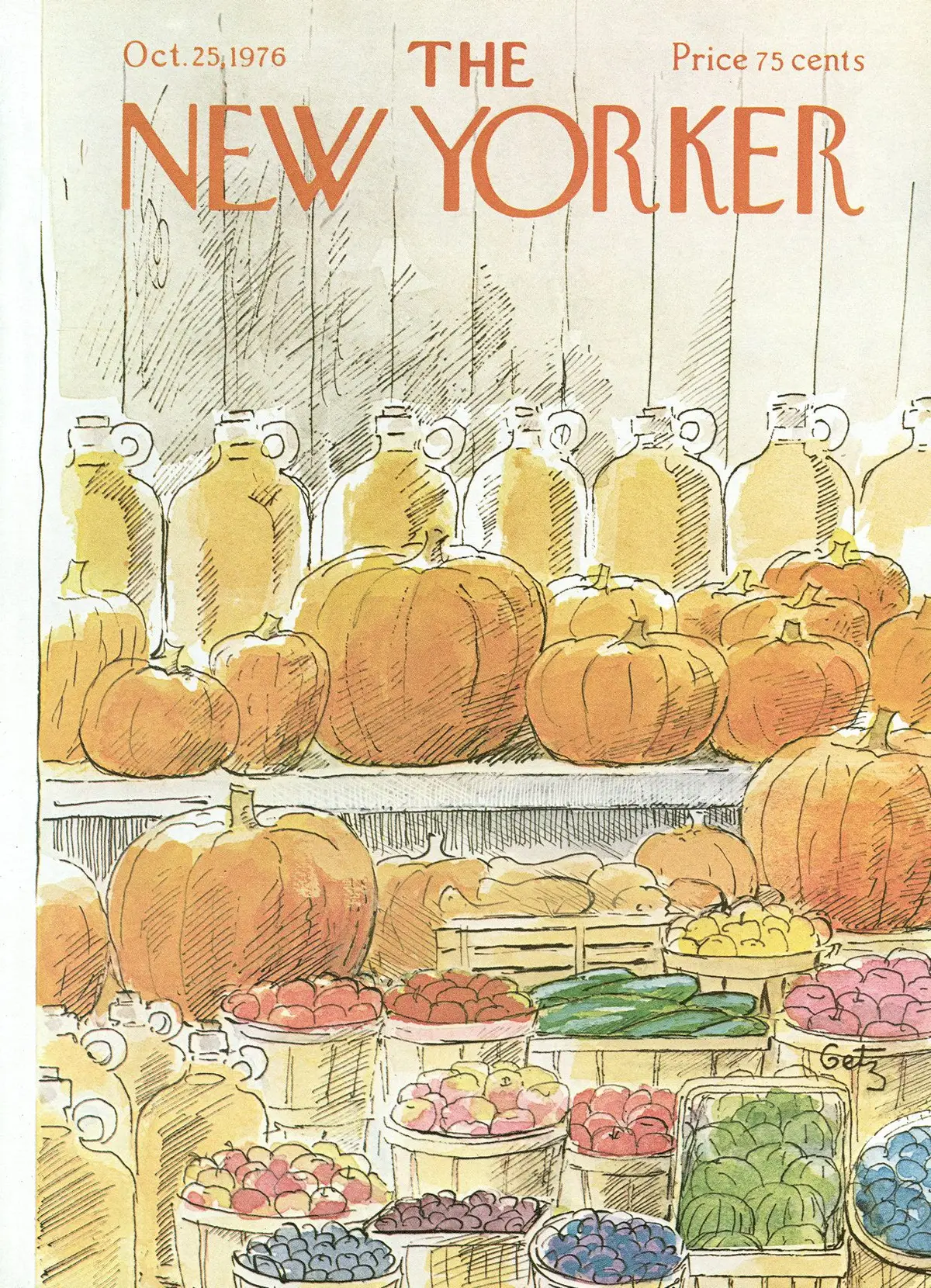 Обложка The New Yorker, 25 октября 1976, художник Артур Гетц