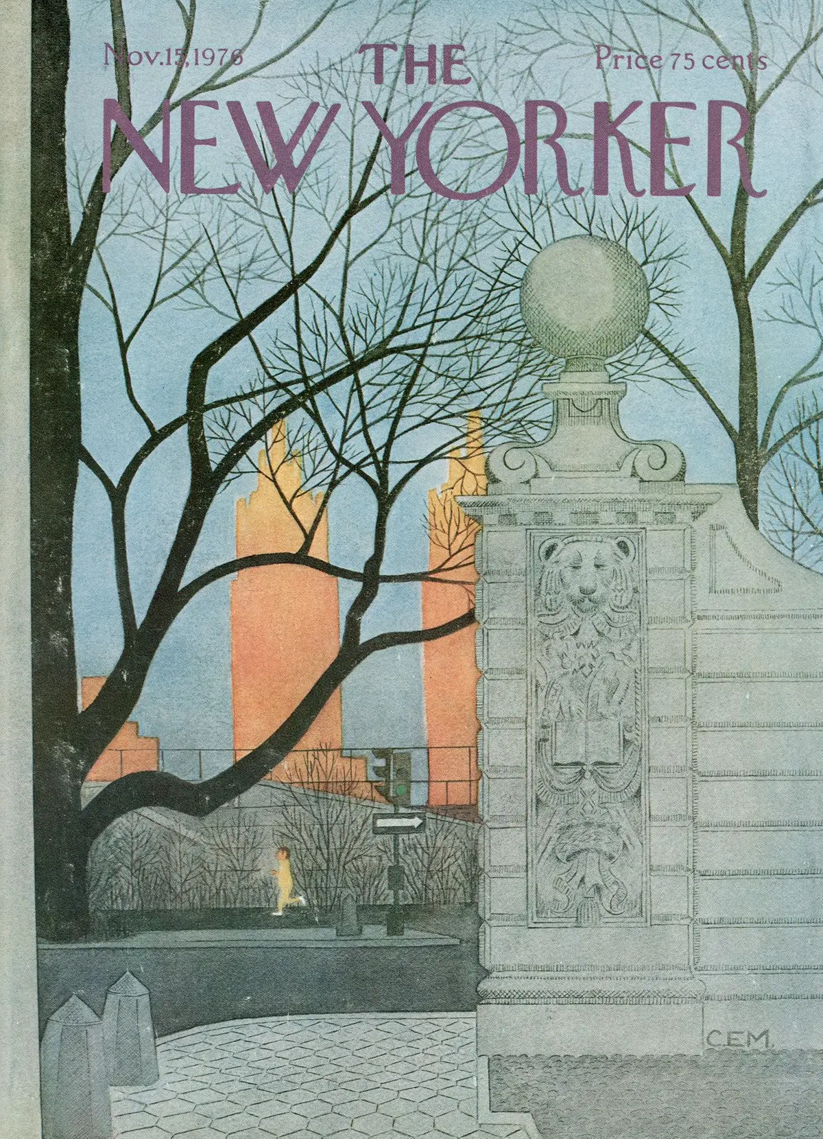 Обложка The New Yorker, 15 ноября 1976, художник Чарльз Э. Мартин