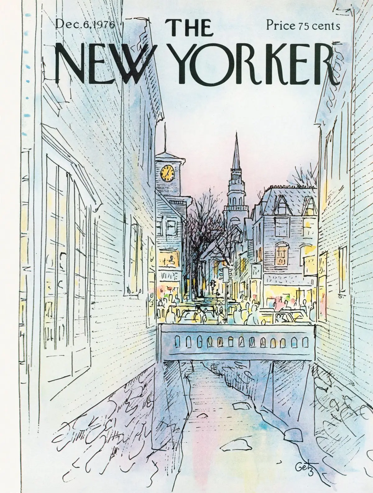 Обложка The New Yorker, 6 декабря 1976, художник Артур Гетц