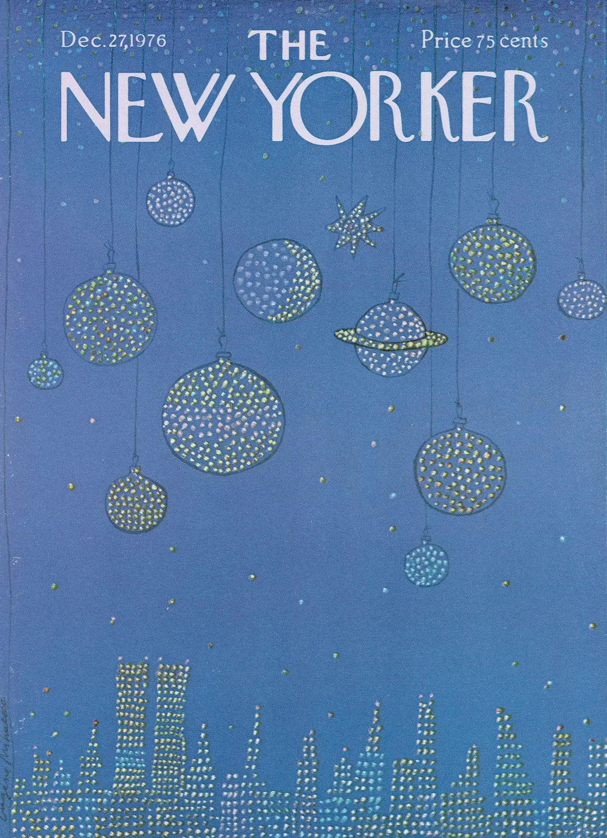 Обложка The New Yorker, 27 декабря 1976, художник Эжен Михаеско