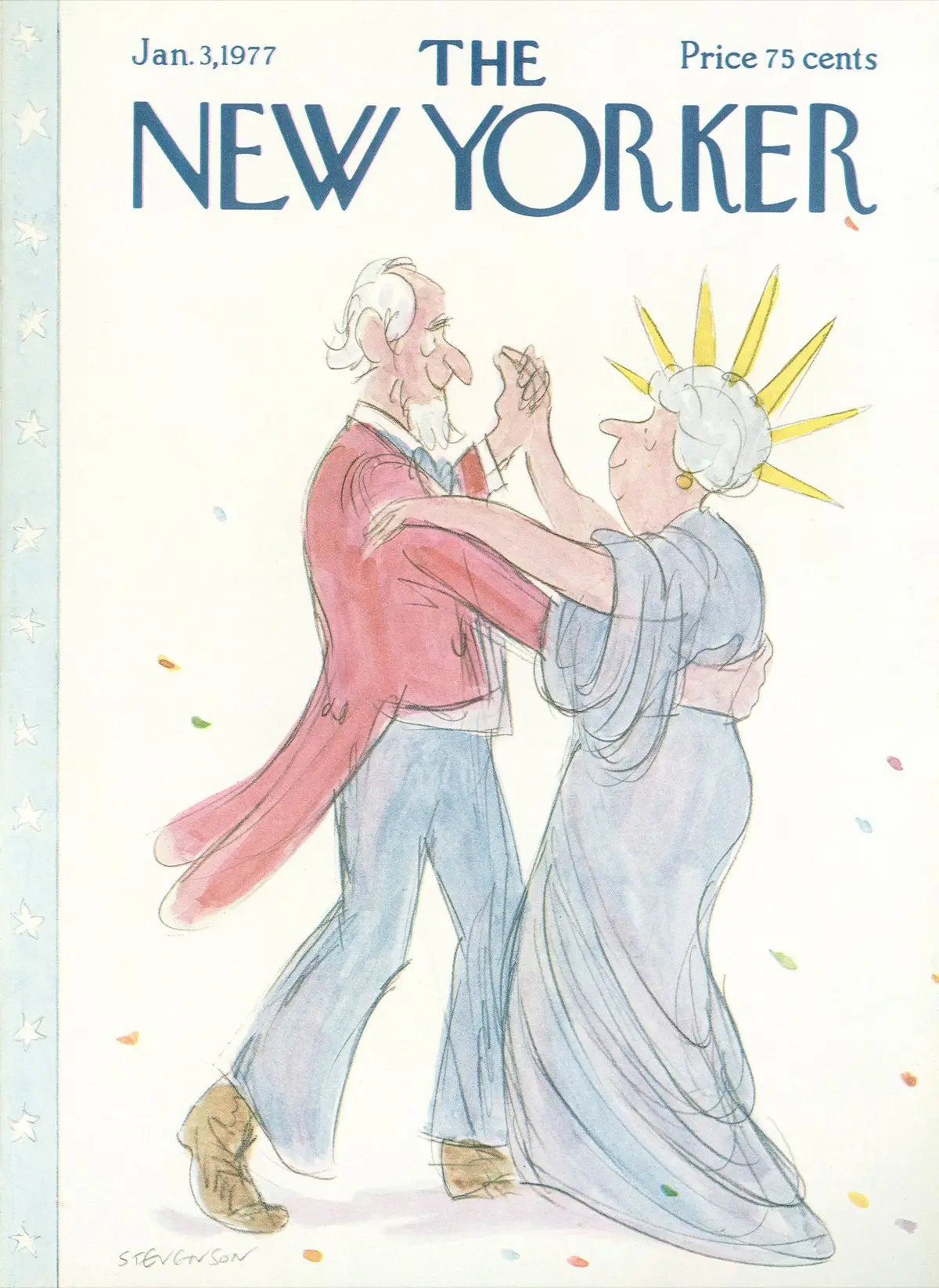 Обложка The New Yorker, 3 января 1977, художник Джеймс Стивенсон