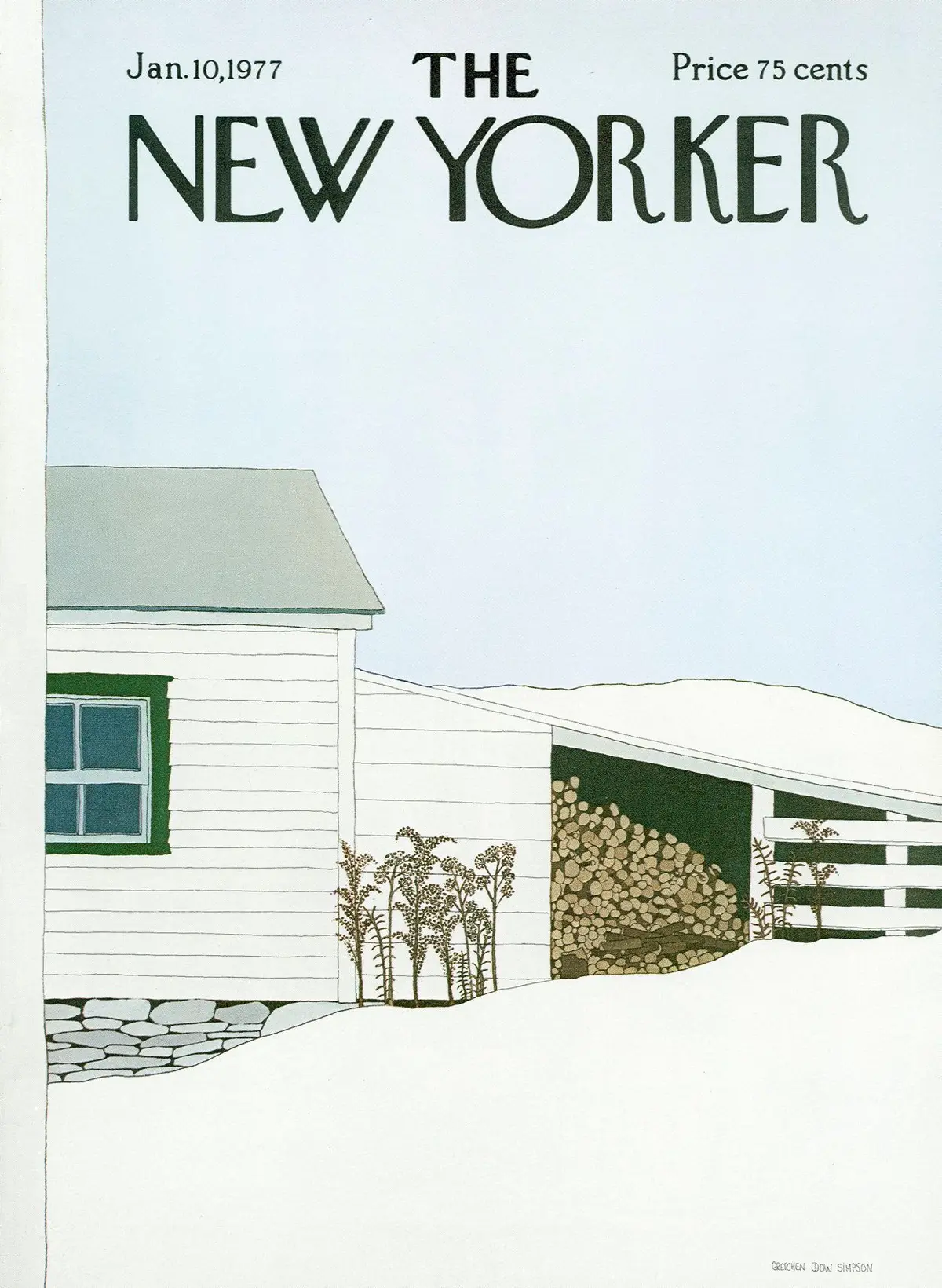 Обложка The New Yorker, 10 января 1977, художник Гретхен Доу Симпсон