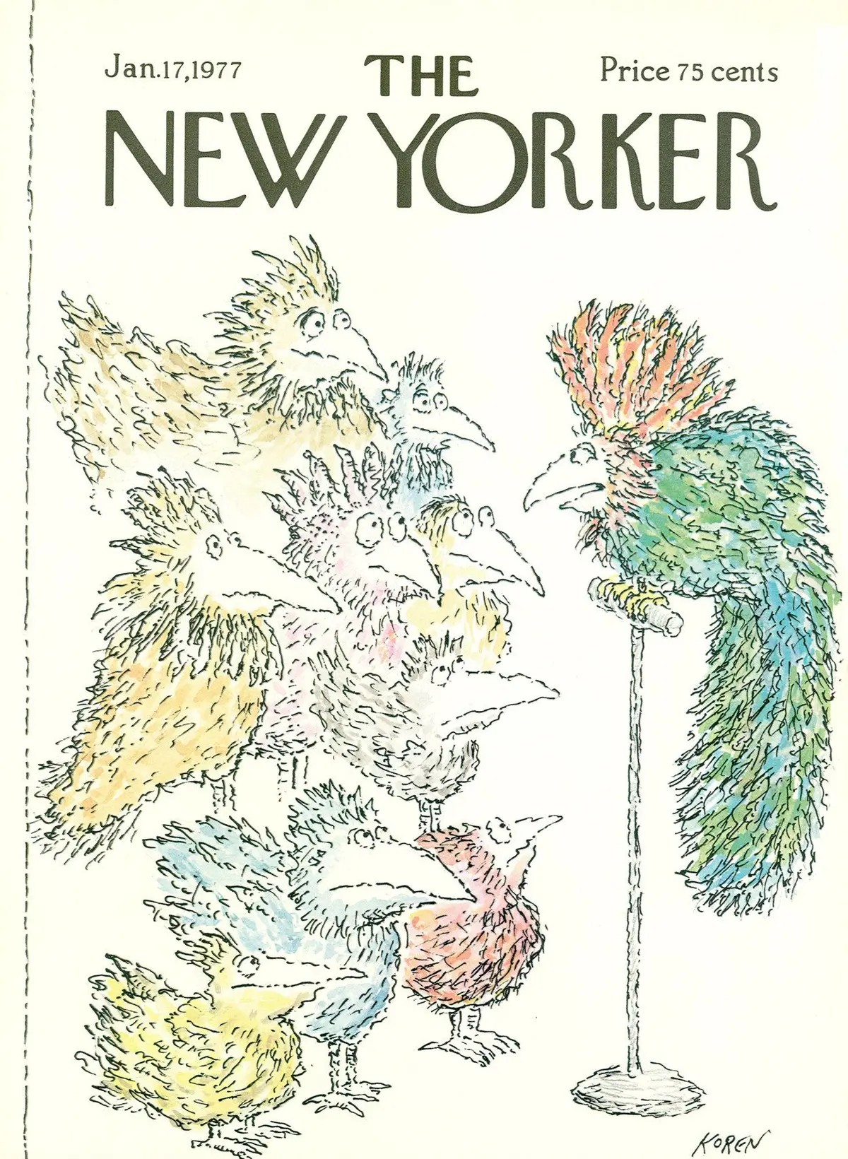 Обложка The New Yorker, 17 января 1977, художник Эдвард Корен