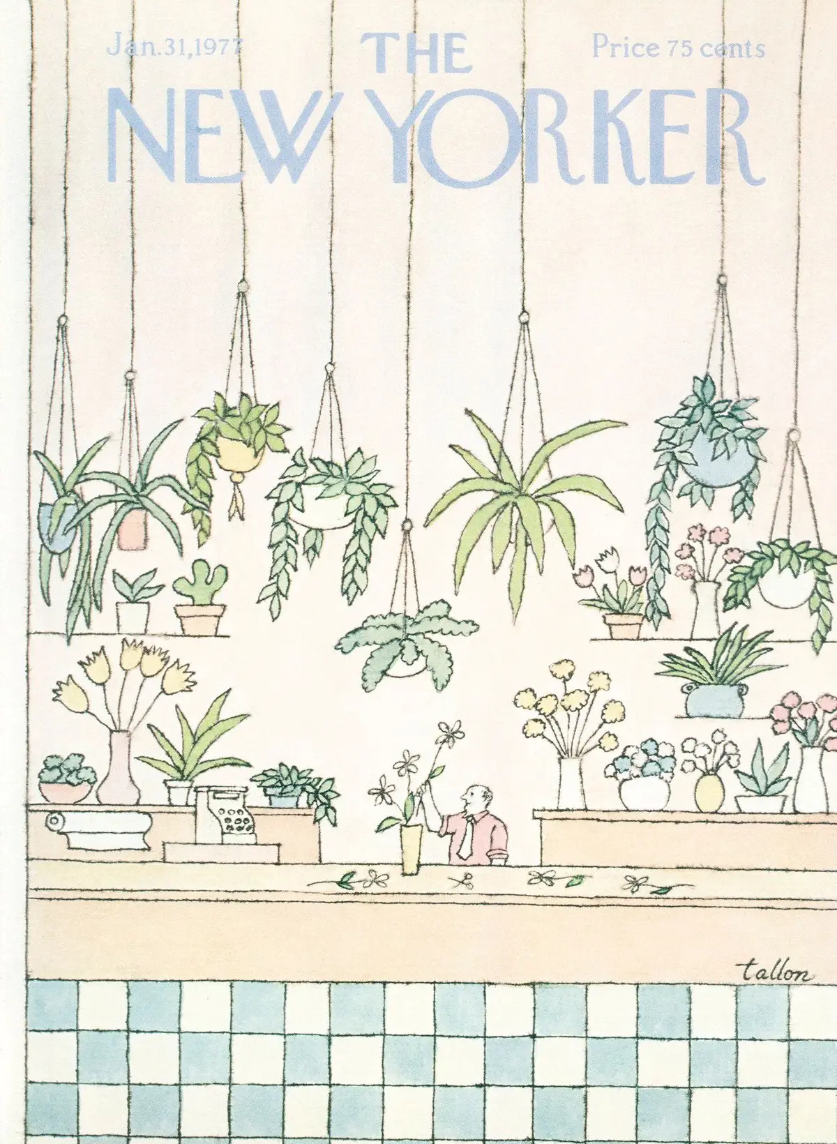 Обложка The New Yorker, 31 января 1977, художник Роберт Таллон