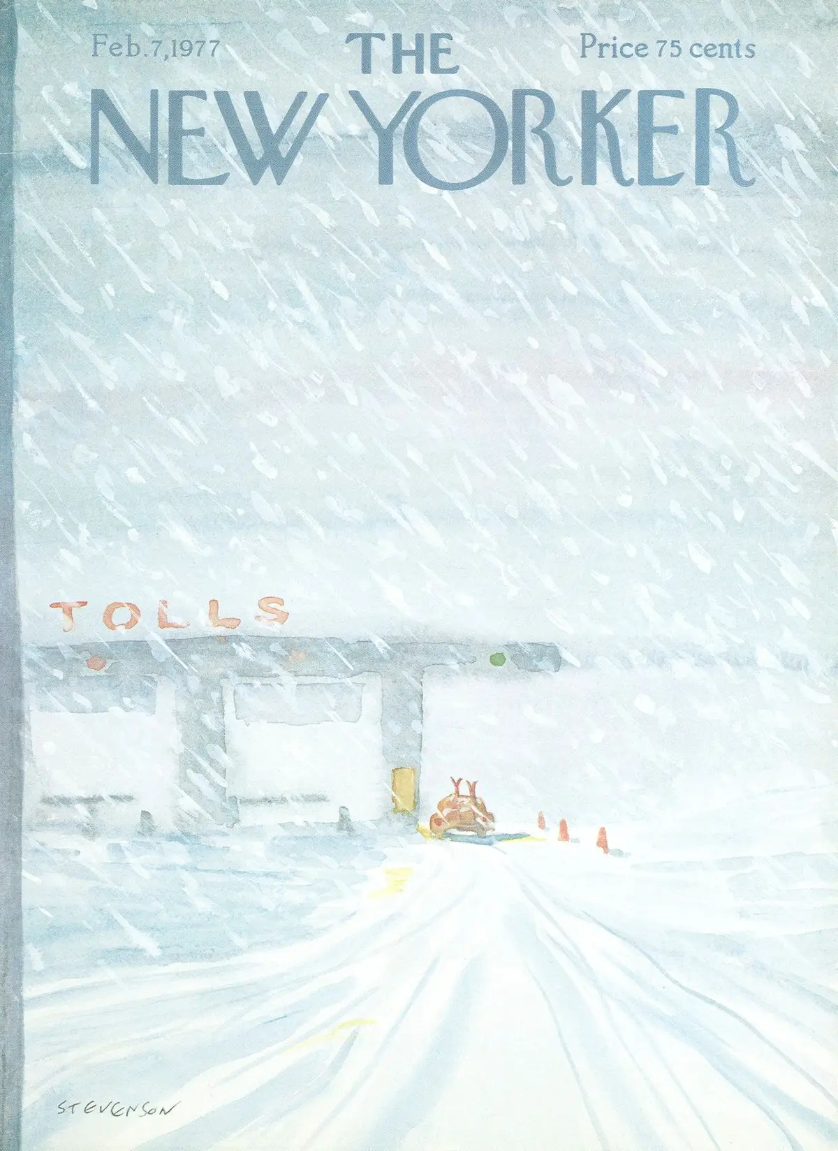 Обложка The New Yorker, 7 февраля 1977, художник Джеймс Стивенсон