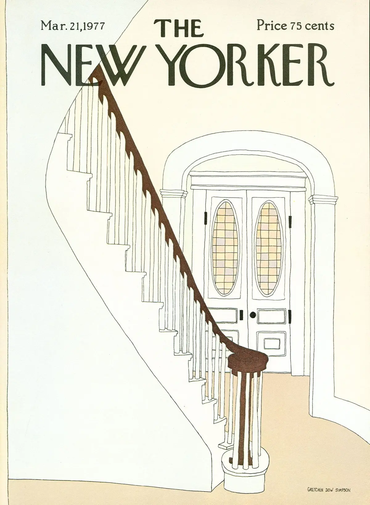 Обложка The New Yorker, 21 марта 1977, художник Гретхен Доу Симпсон