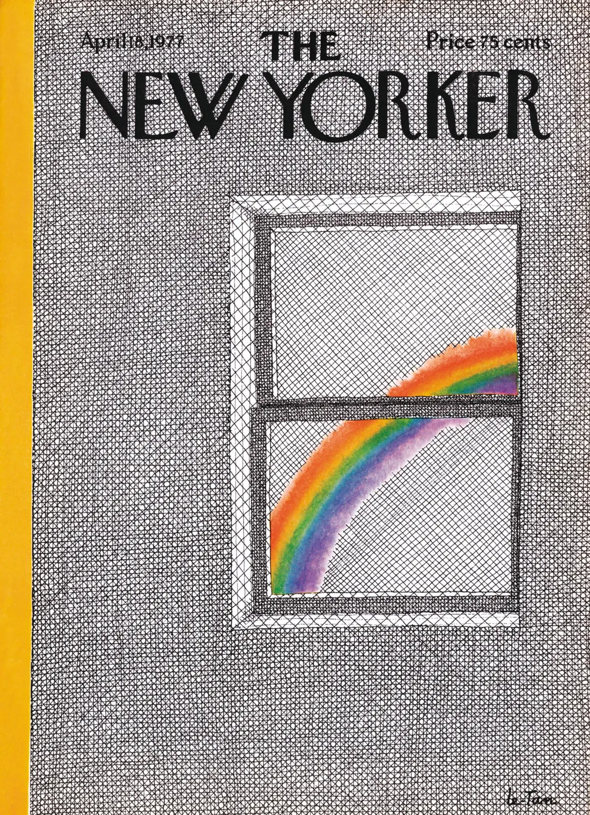 Обложка The New Yorker, 18 апреля 1977, художник Пьер Ле-Тан