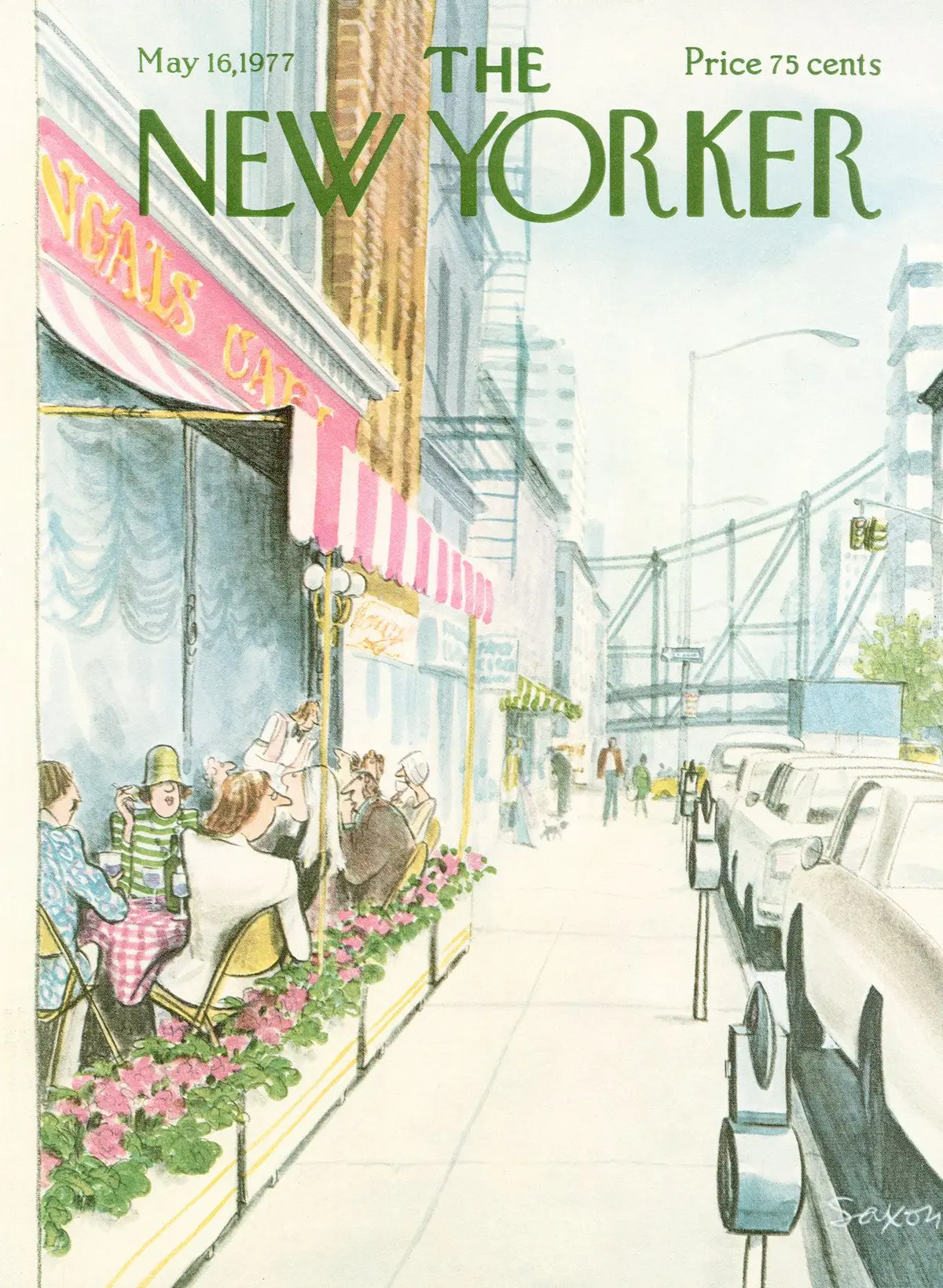 Обложка The New Yorker, 16 мая 1977, художник Чарльз Саксон