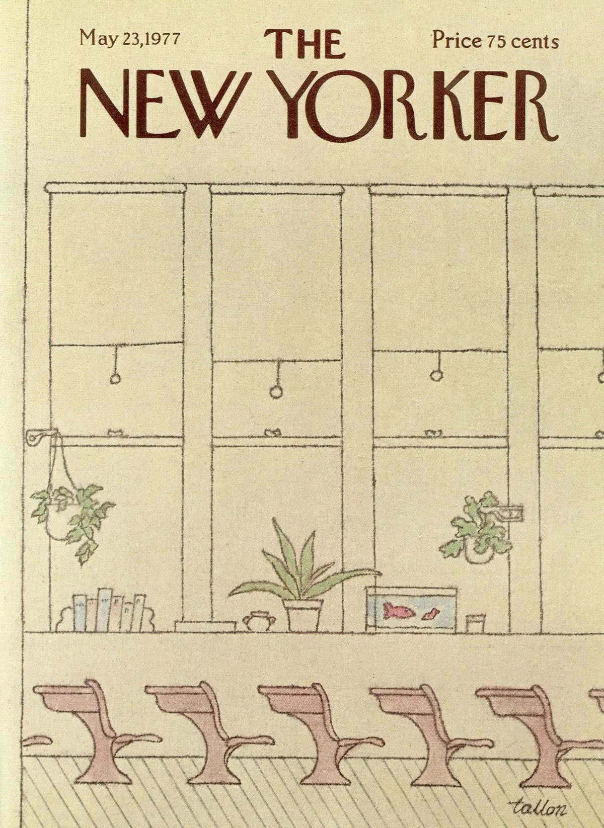 Обложка The New Yorker, 23 мая 1977, художник Роберт Таллон