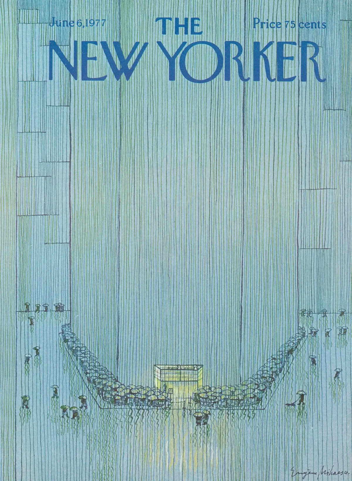 Обложка The New Yorker, 6 июня 1977, художник Эжен Михаеско