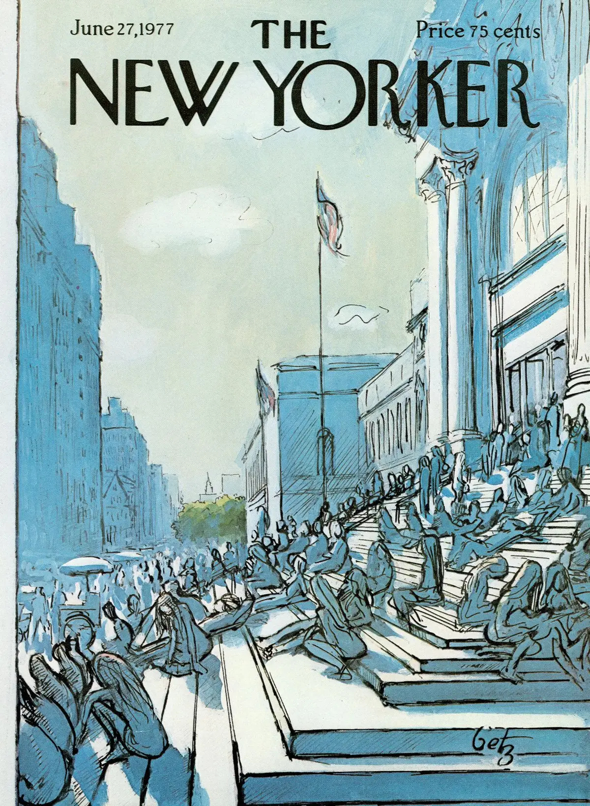 Обложка The New Yorker, 27 июня 1977, художник Артур Гетц