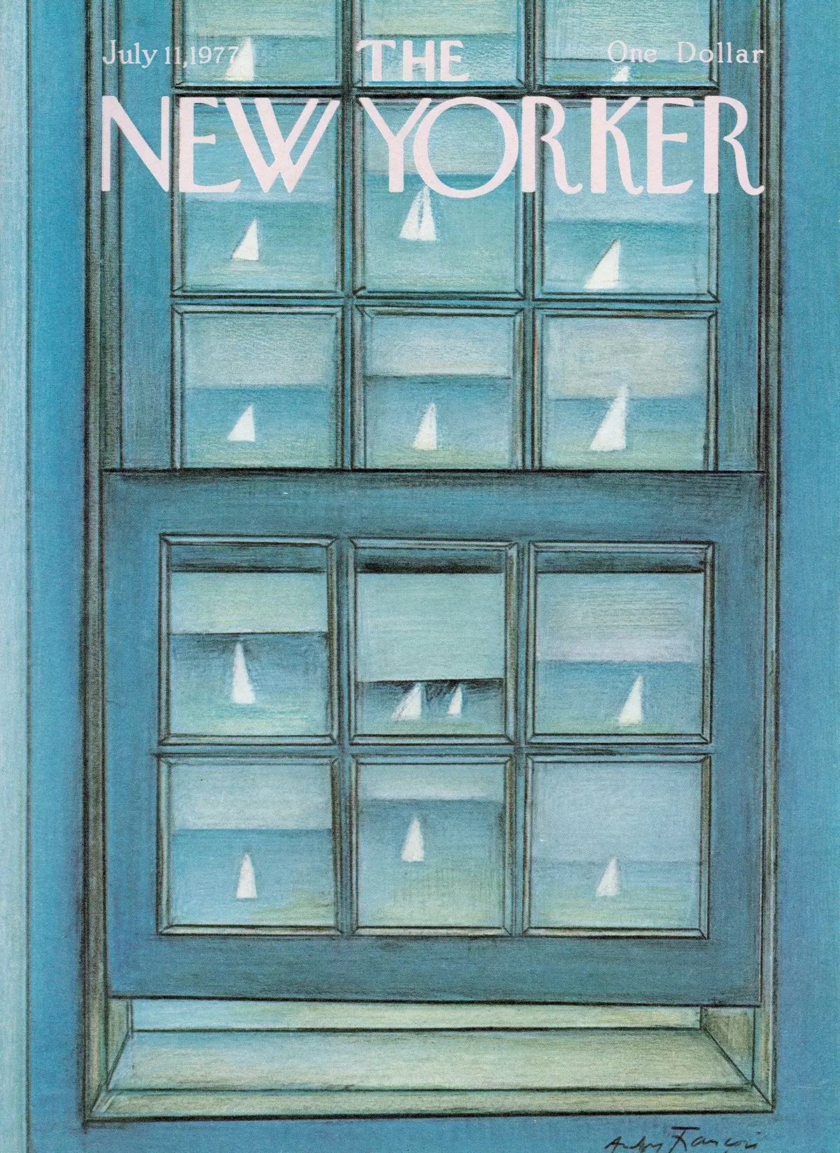 Обложка The New Yorker, 11 июля 1977, художник Андре Франсуа