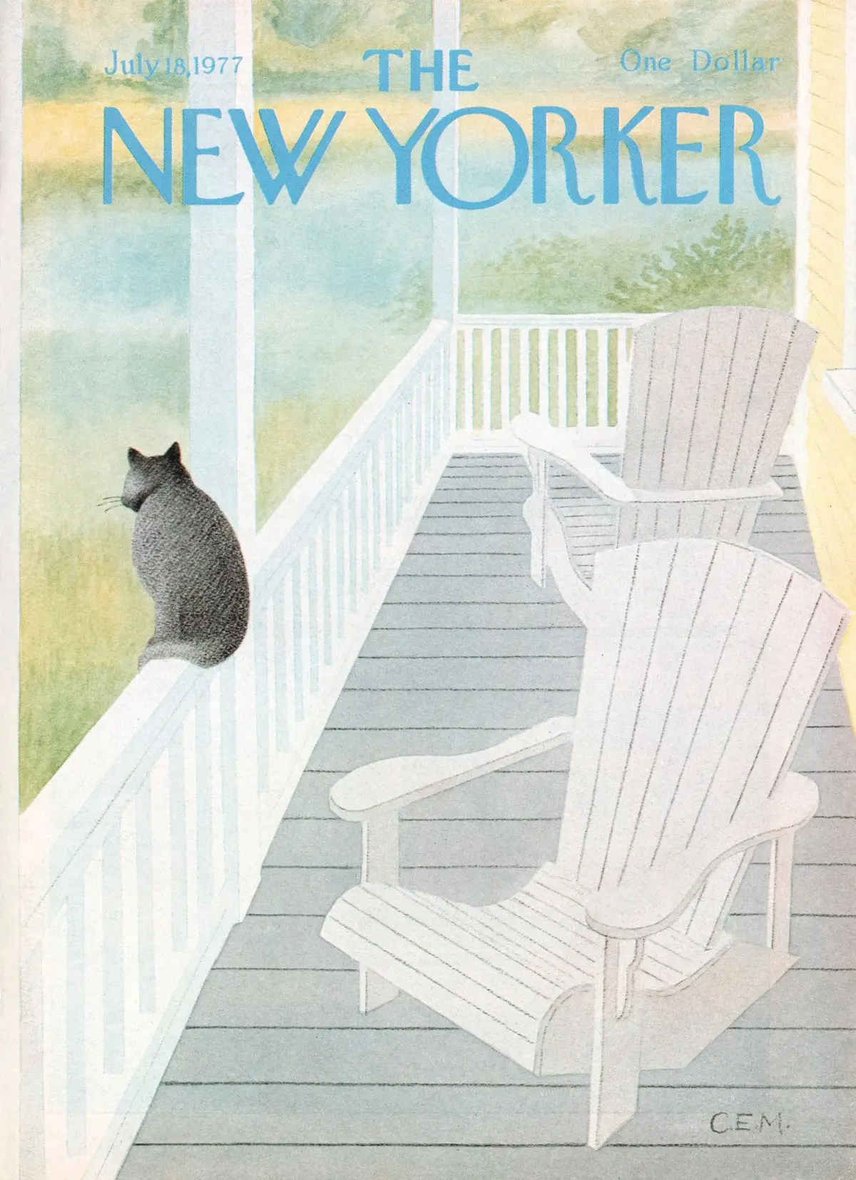 Обложка The New Yorker, 18 июля 1977, художник Чарльз Э. Мартин