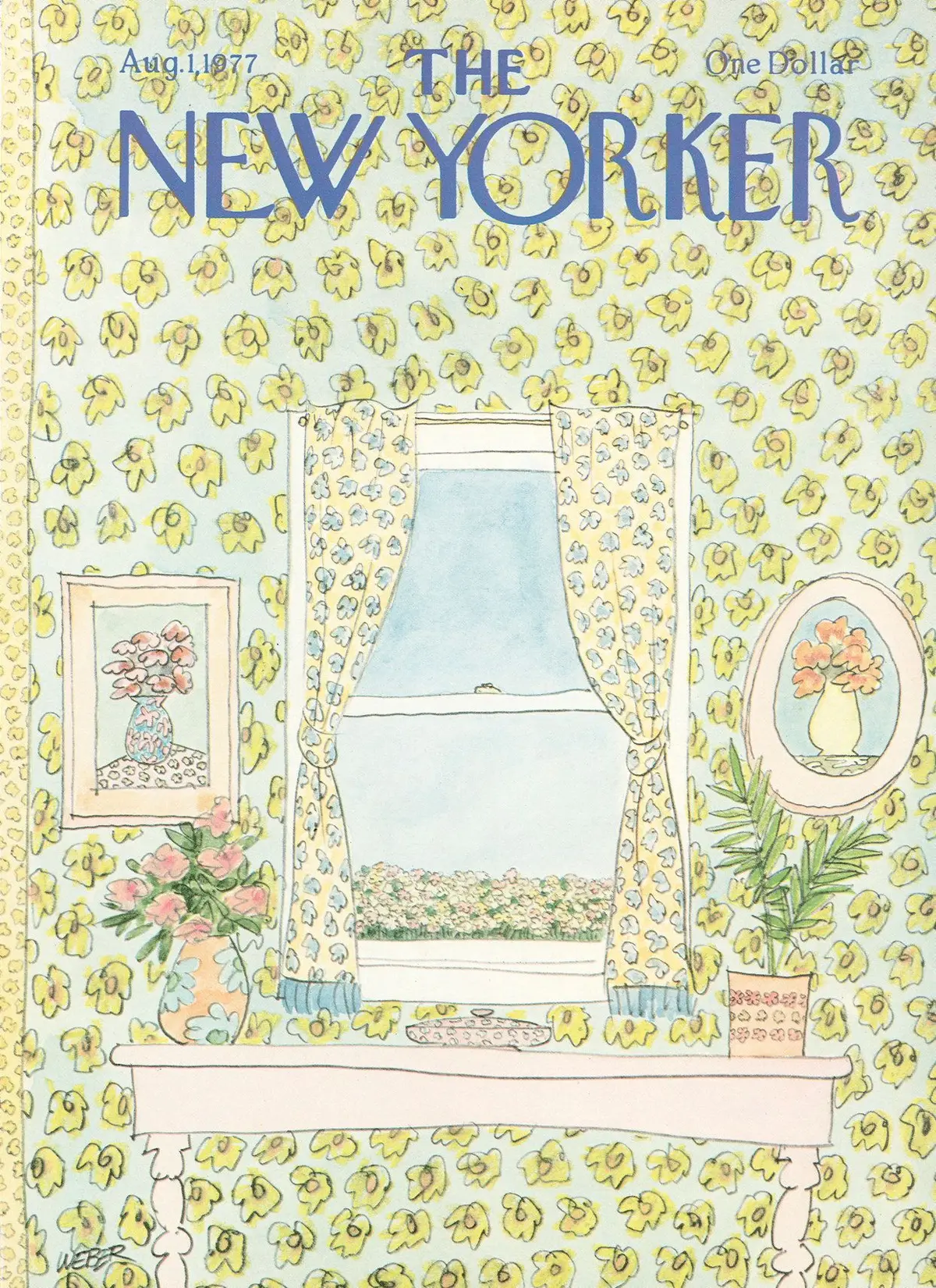 Обложка The New Yorker, 1 августа 1977, художник Роберт Вебер