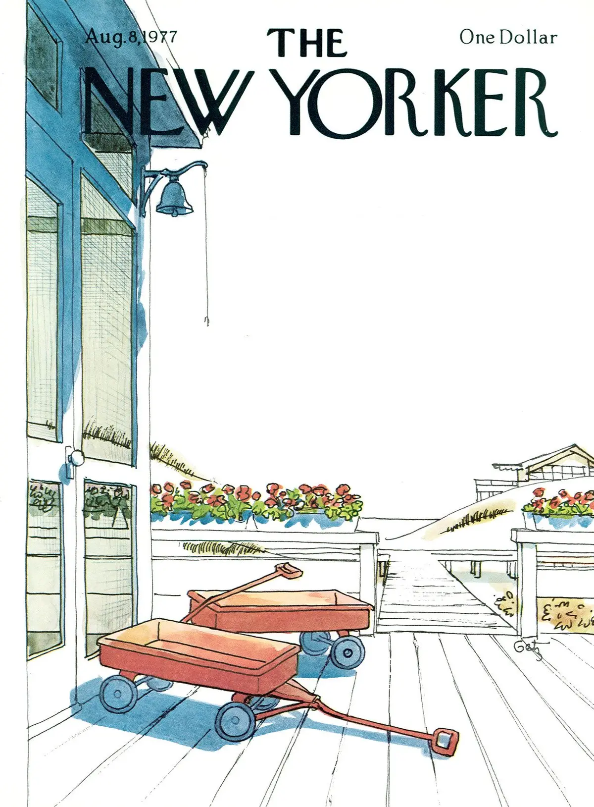 Обложка The New Yorker, 8 августа 1977, художник Артур Гетц