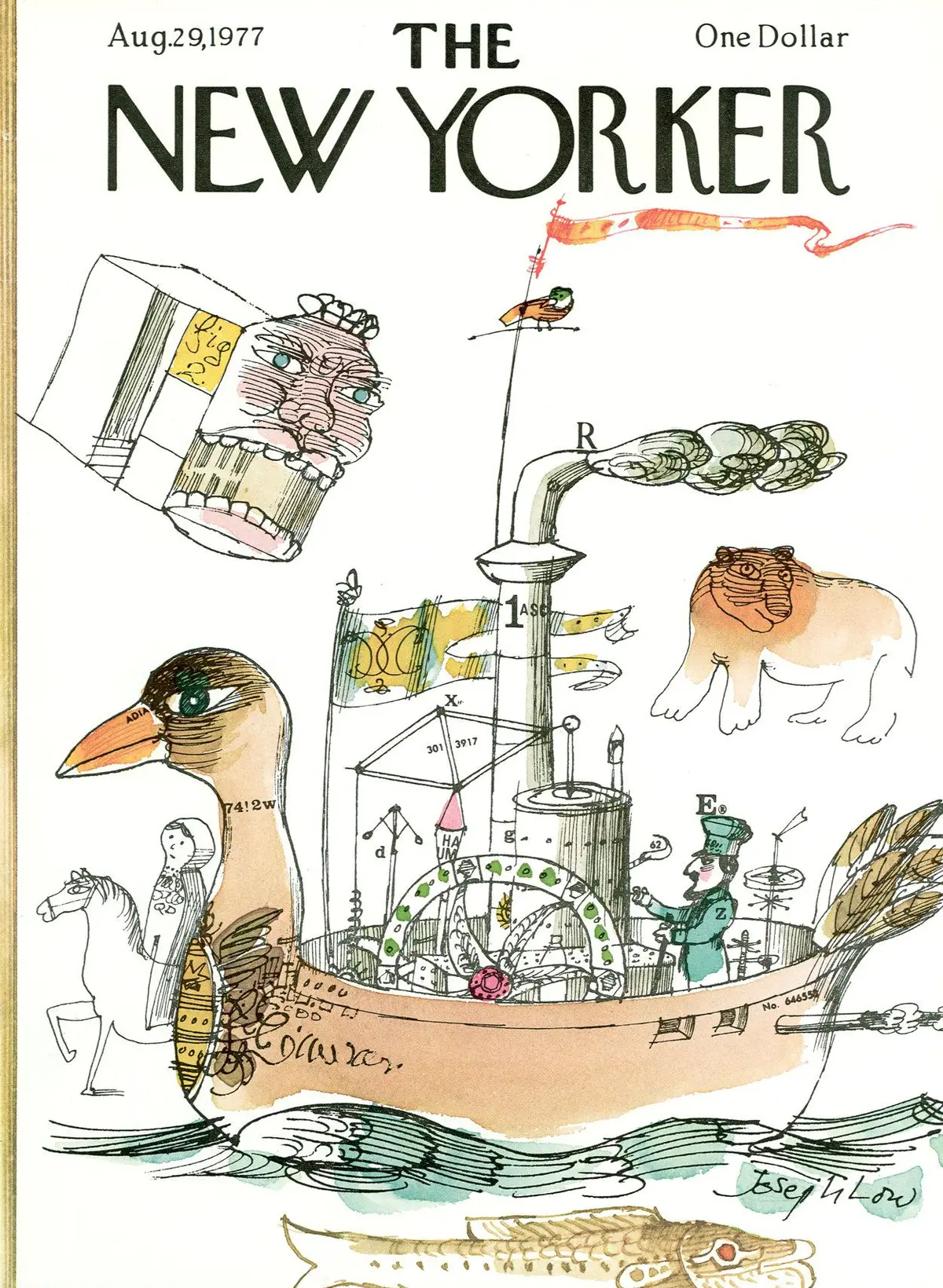 Обложка The New Yorker, 29 августа 1977, художник Джозеф Лоу