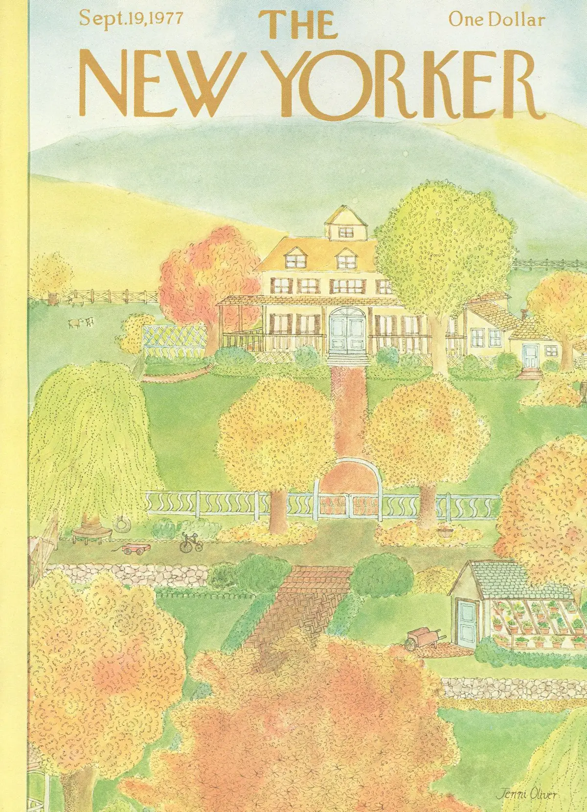 Обложка The New Yorker, 19 сентября 1977, художник Дженни Оливер