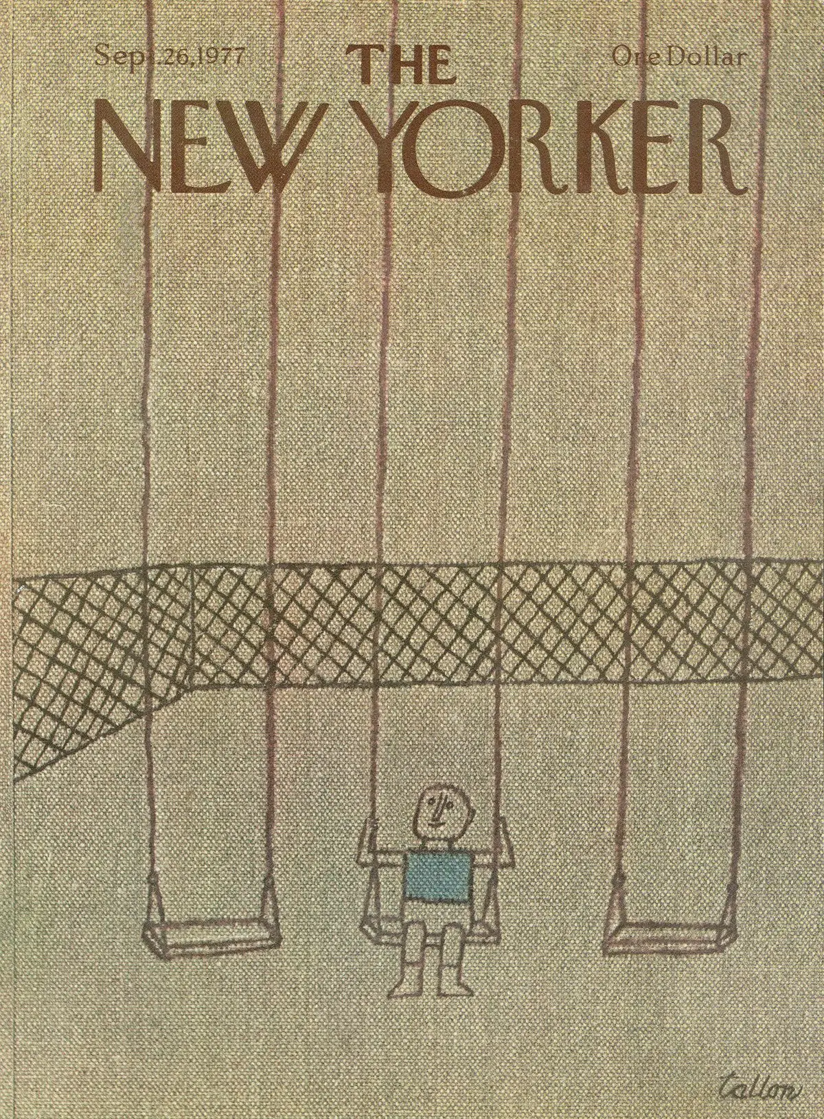 Обложка The New Yorker, 26 сентября 1977, художник Роберт Таллон