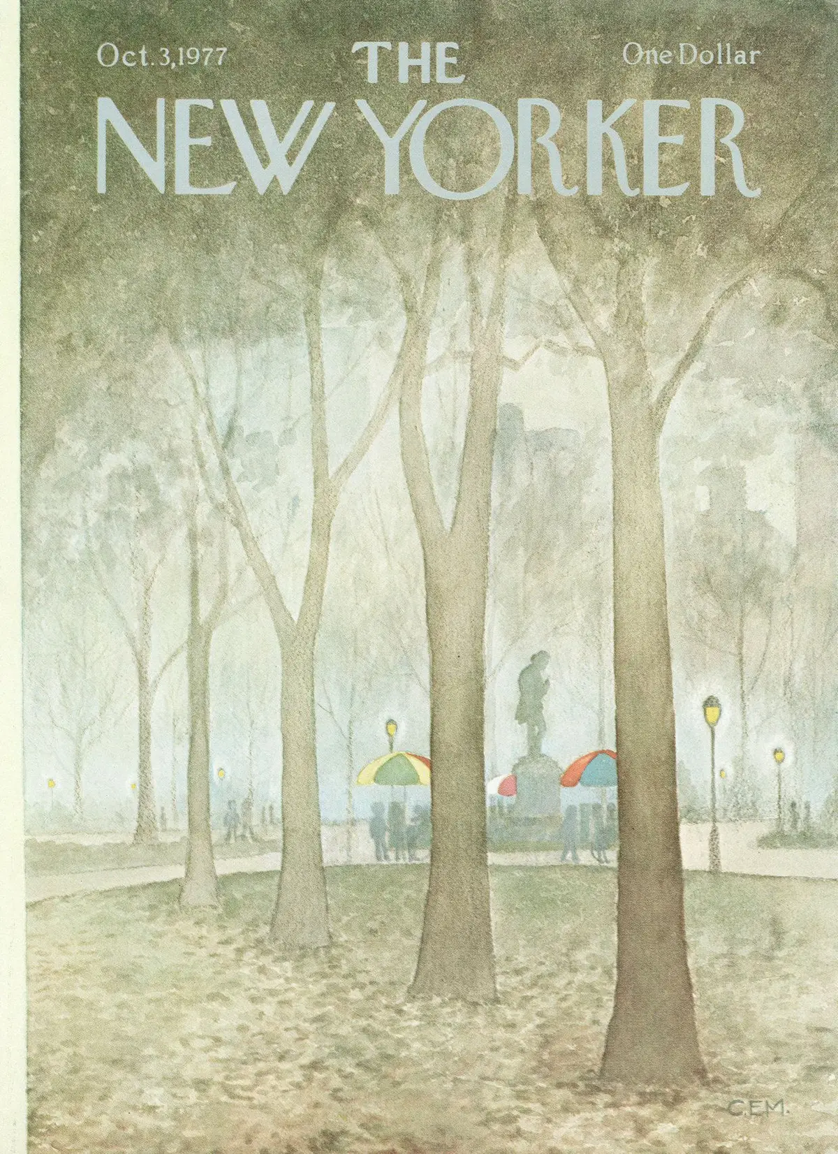 Обложка The New Yorker, 3 октября 1977, художник Чарльз Э. Мартин