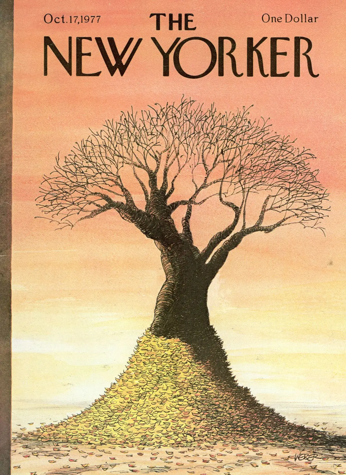 Обложка The New Yorker, 17 октября 1977, художник Роберт Вебер